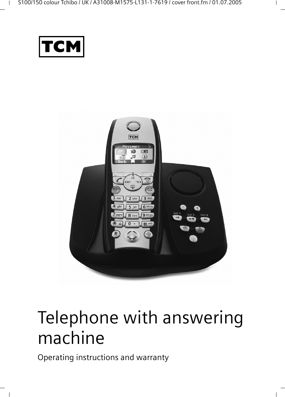 Sony Telephone With Answering Machine Users Manual S_150_AM