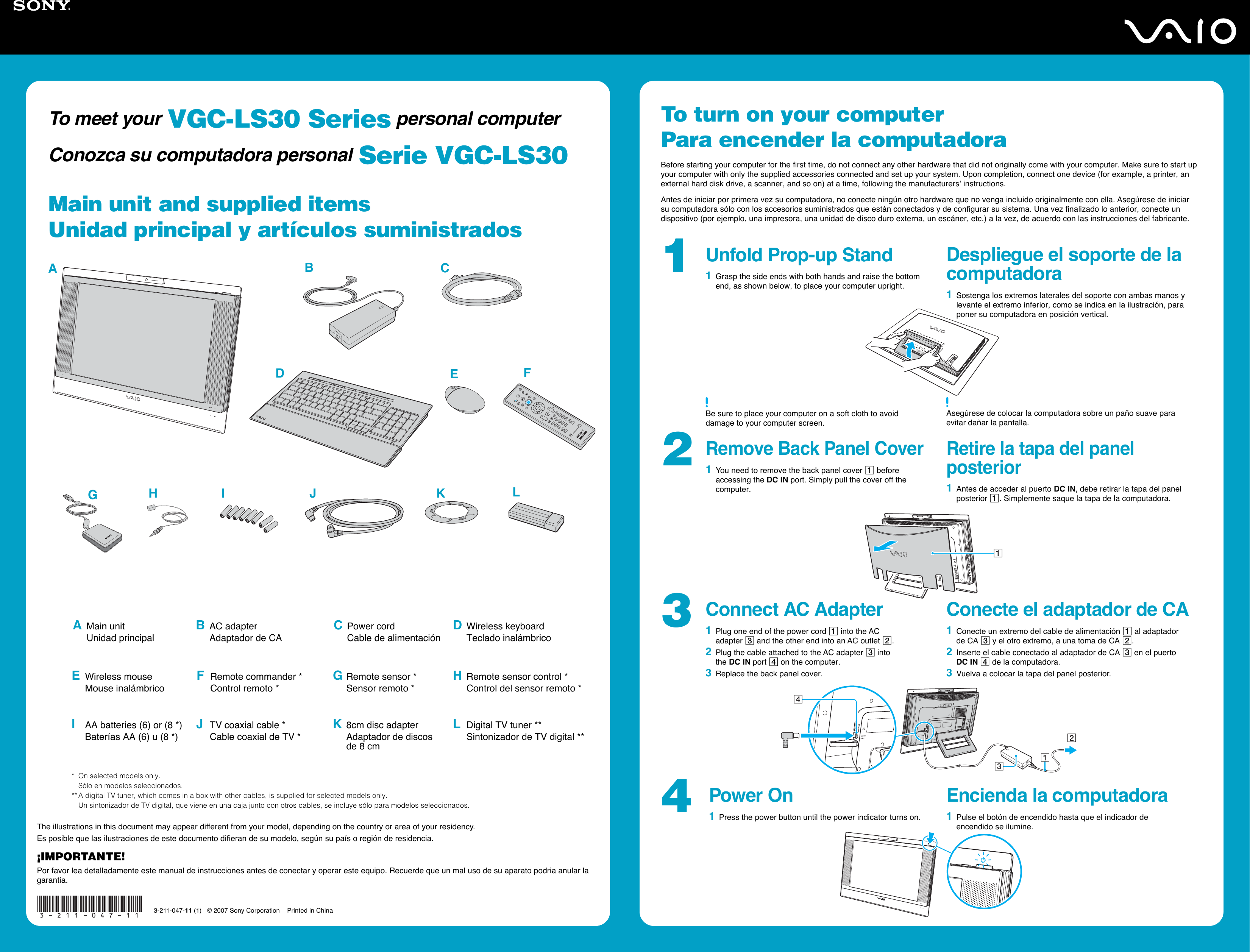 Sony Vgc Ls35e Welcome Mat Ls30 Series