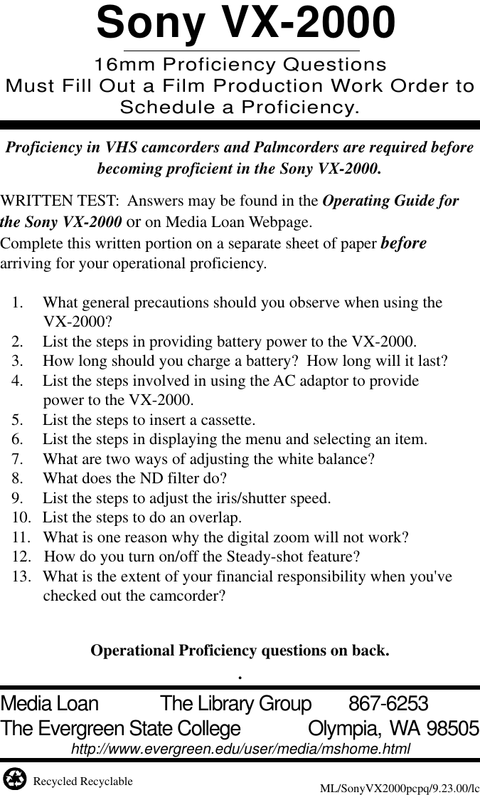 Sony Vx 00 Users Manual Dig Camcorder