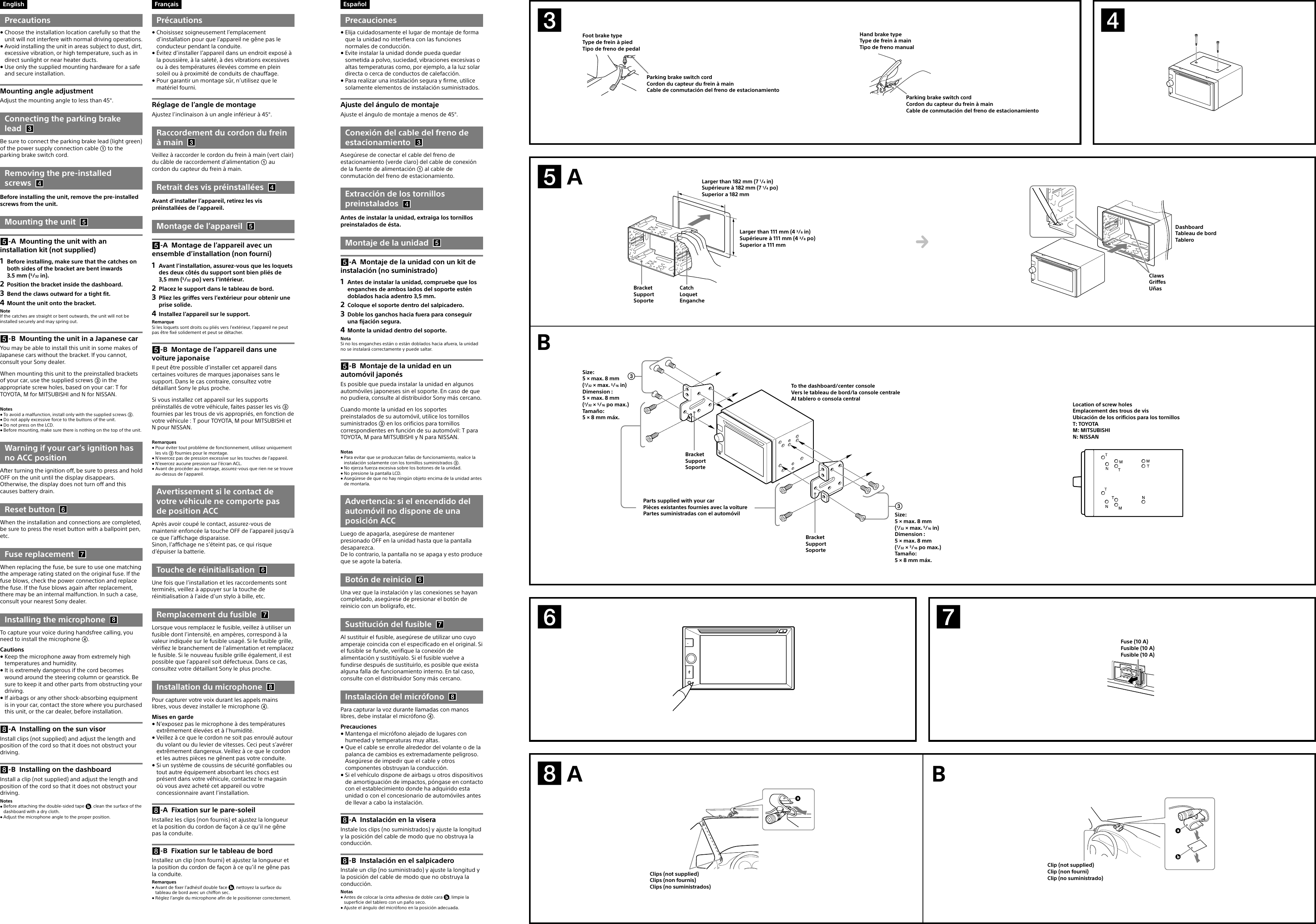 Page 2 of 2 - Sony Sony-Xav-68Bt-Installation-Connections-Manual-  Sony-xav-68bt-installation-connections-manual