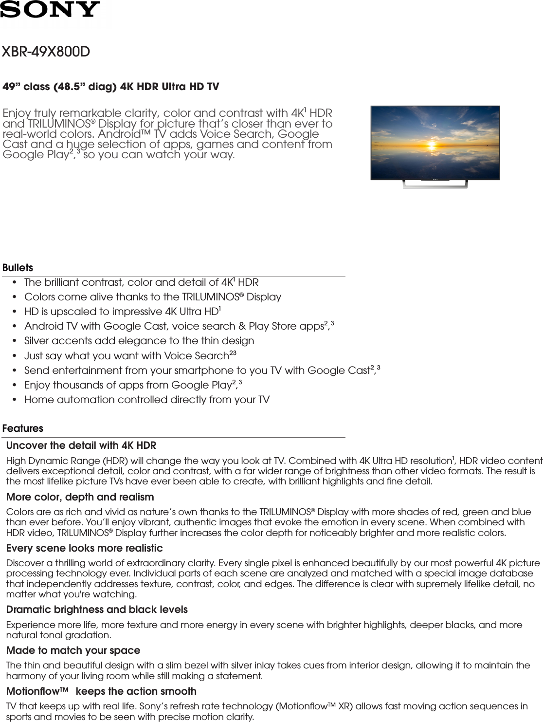 Array - sony xbr 49x800d manual 1003389 user rh usermanual wiki .