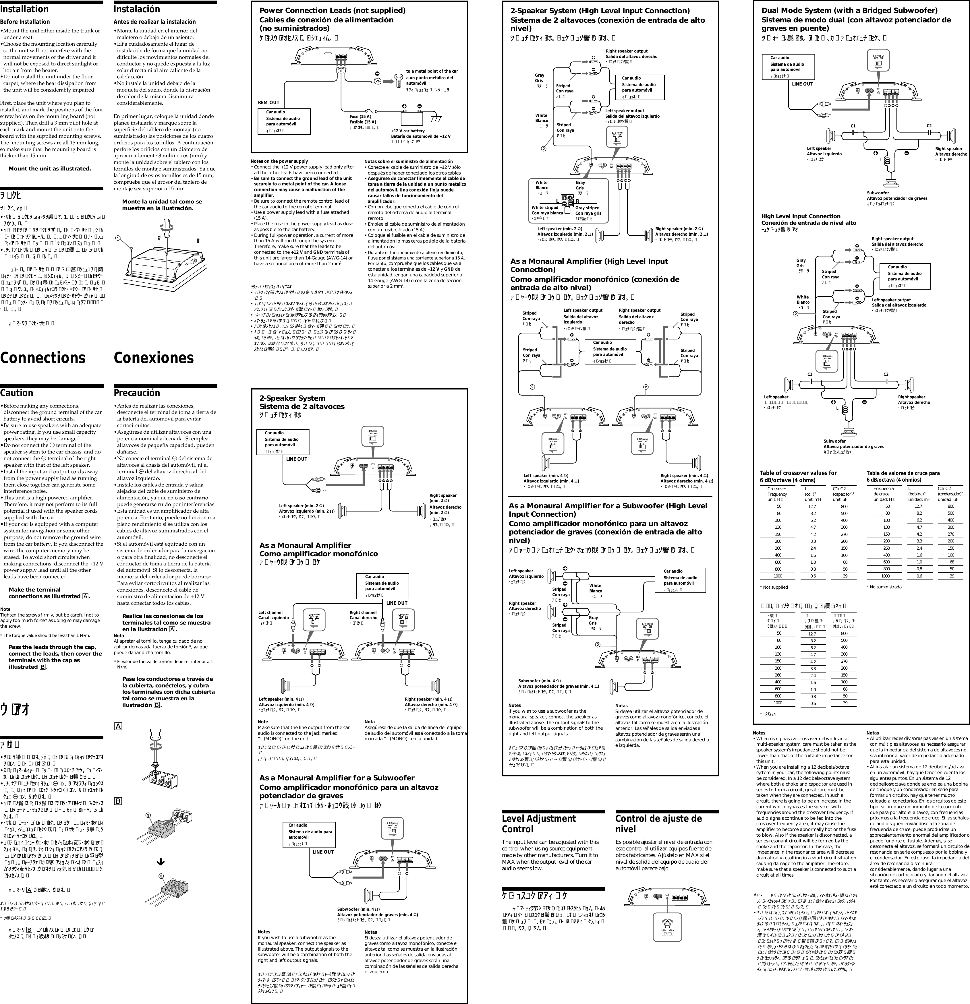 Page 2 of 2 - Sony Sony-Xm-222-Users-Manual- XM-222  Sony-xm-222-users-manual