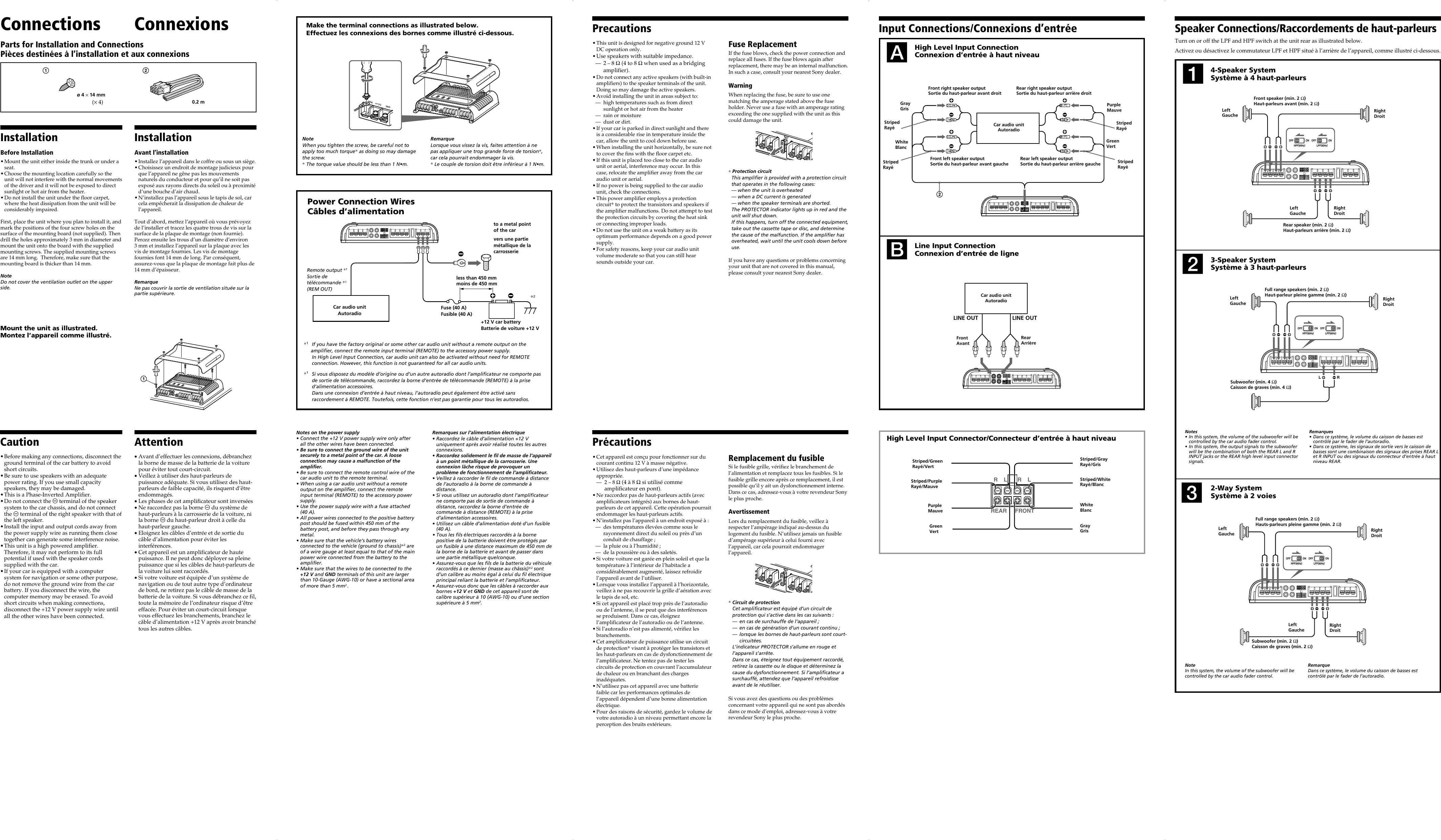 Page 2 of 2 - Sony Sony-Xm-4S-Operating-Instructions- XN-4S  Sony-xm-4s-operating-instructions