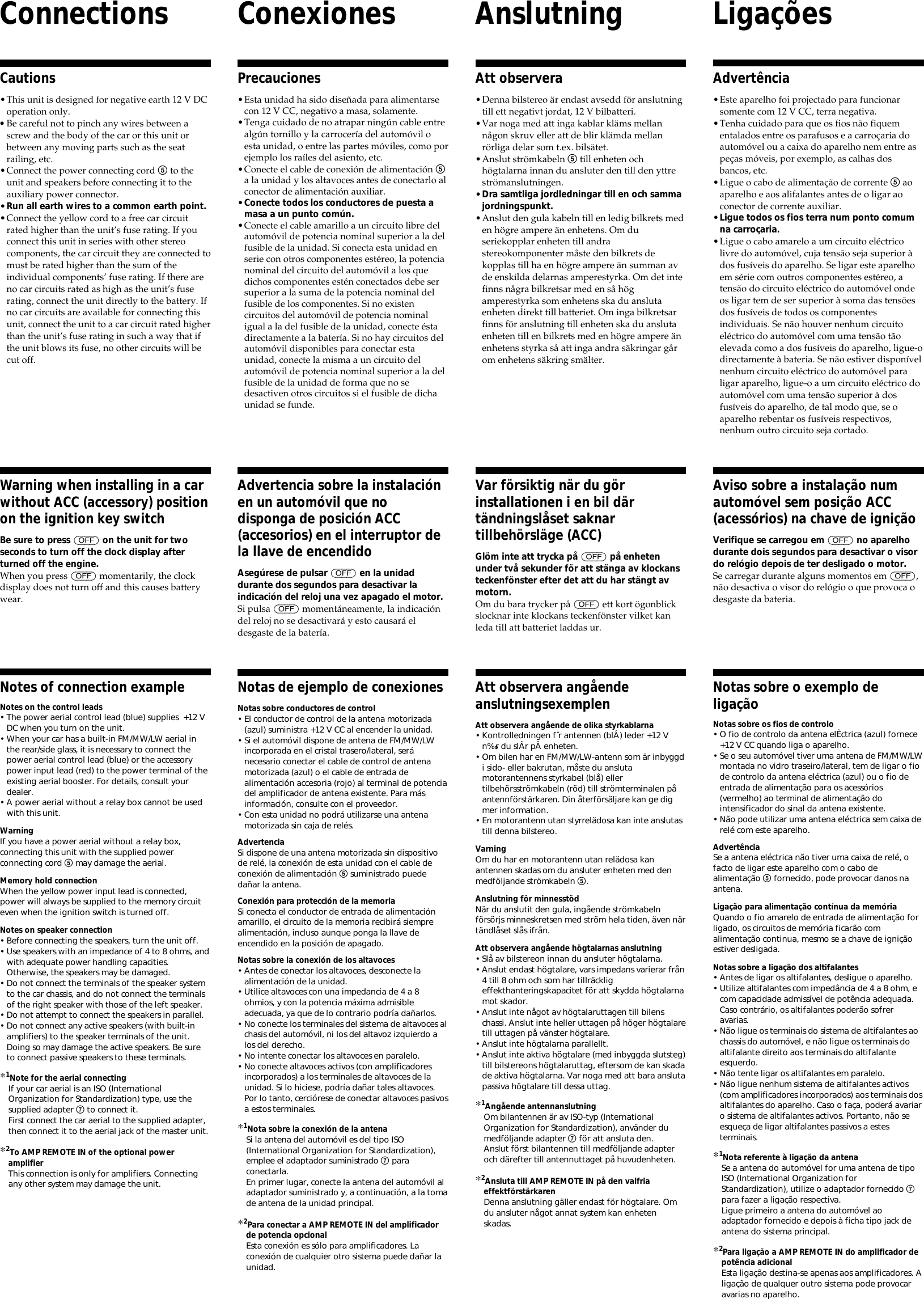 Page 3 of 4 - Sony Sony-Xr-C2300R-Users-Manual- XS-C2300R/1300R  Sony-xr-c2300r-users-manual