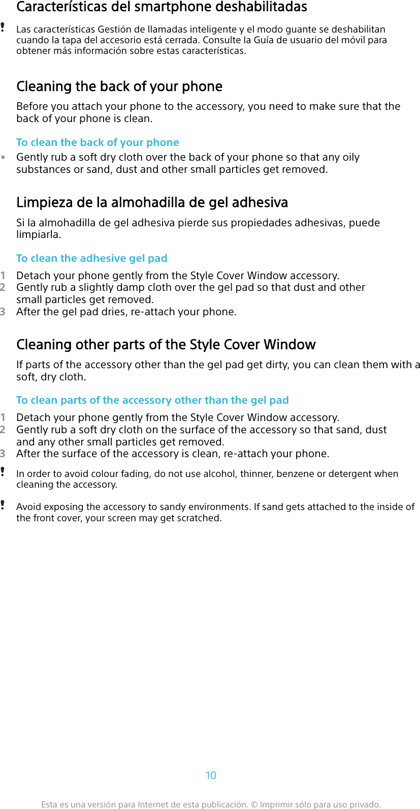 Page 10 of 11 - User Guide  Userguide ES SCR26 2