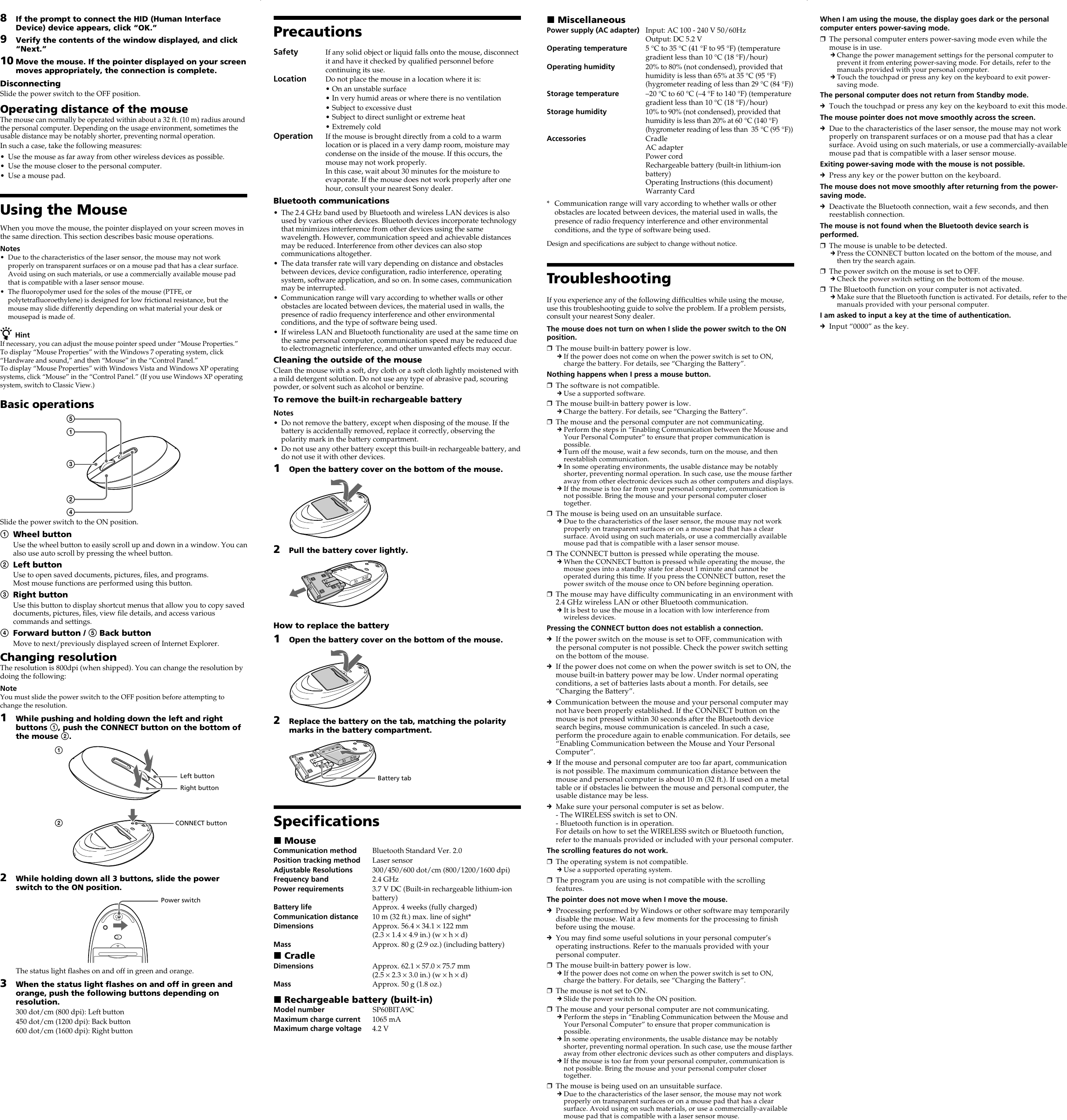 Page 2 of 2 - Sony VGP-BMS77 User Manual To The 0e1225ed-fda2-48f2-8db4-65cdabc9ea33