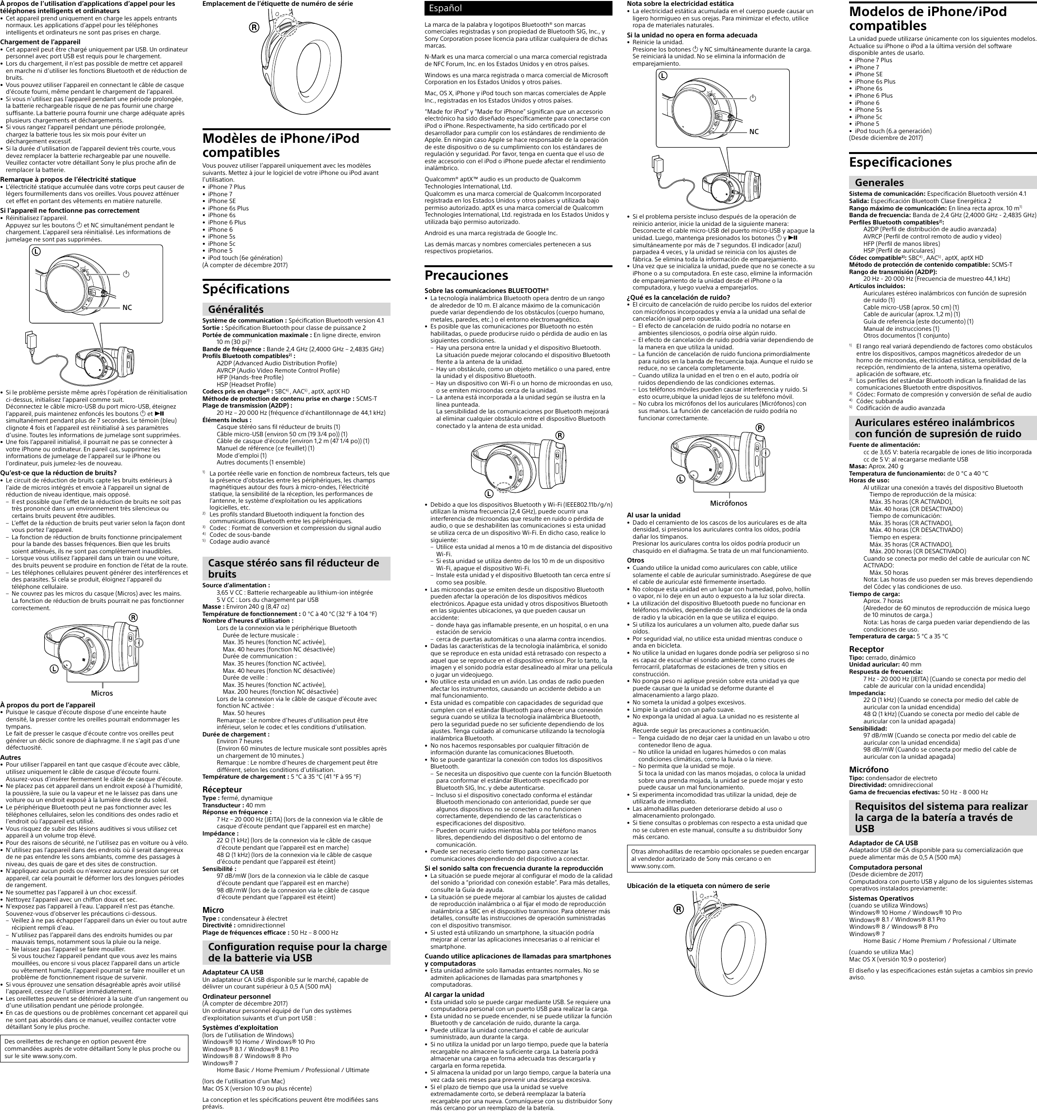 Page 2 of 2 - Sony WH-CH700N User Manual Reference Guide Docget