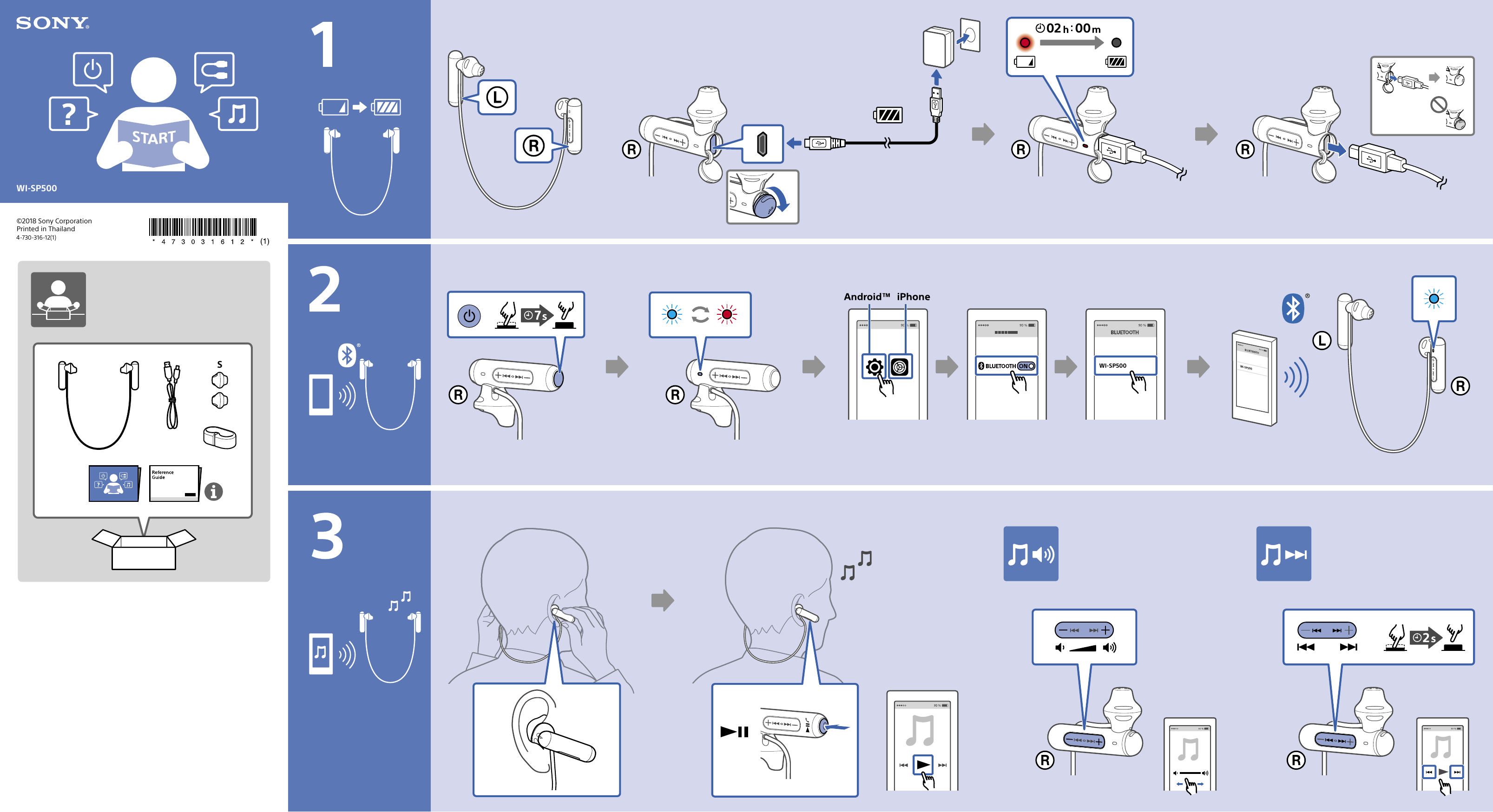 Page 1 of 2 - Sony WI-SP500 User Manual Operating Instructions Docget