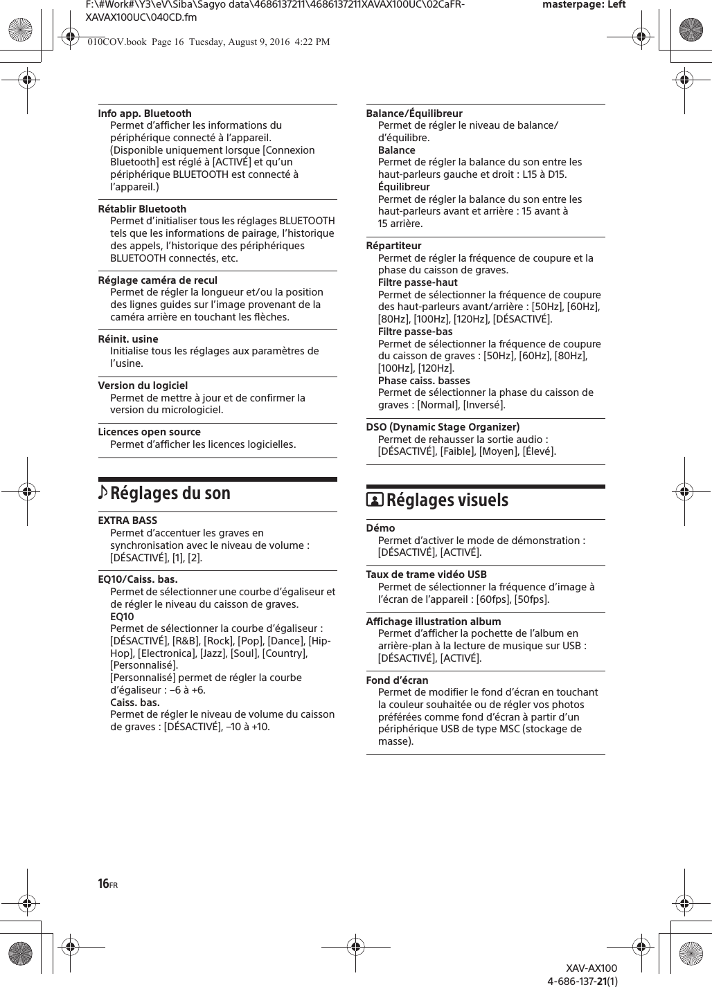 Sony Xavax Av Receiver User Manual Xav Ax