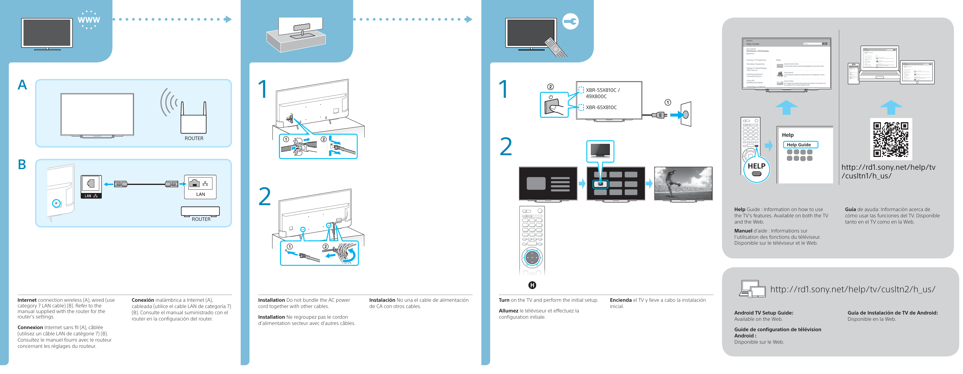 Page 2 of 2 - Sony XBR-49X800C XBR-65X810C / 55X810C 49X800C User Manual Startup Guide Docget