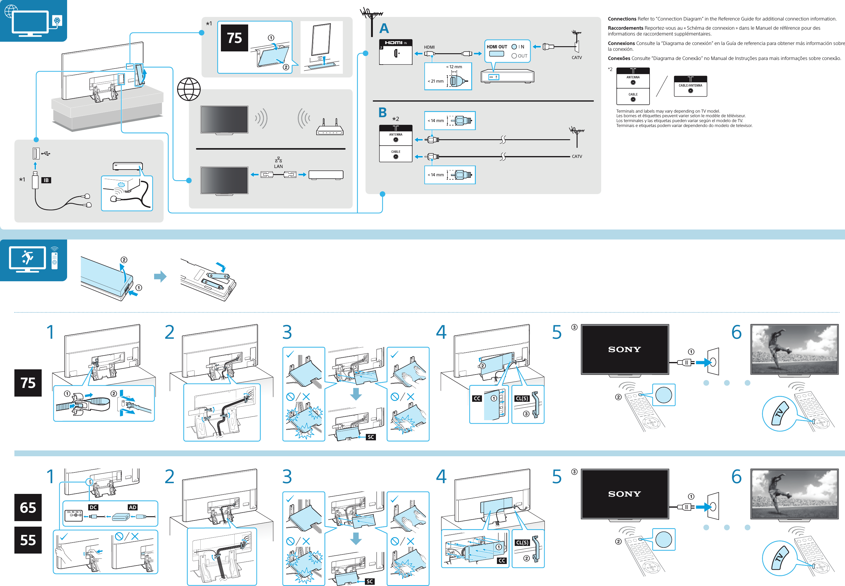 Page 2 of 2 - Sony XBR-55X930D XBR-75X940D / 65X937D 65X935D 65X930D 55X930D User Manual Setup Guide QSG 4584892121