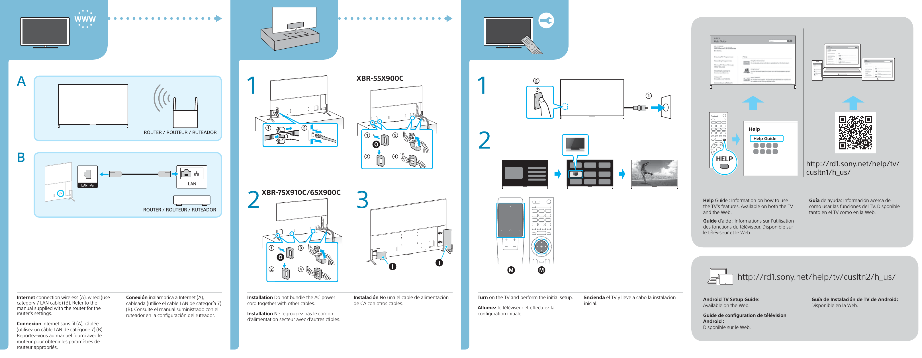 Page 2 of 2 - Sony XBR-65X900C User Manual Guide De Démarrage QSG 4562203121