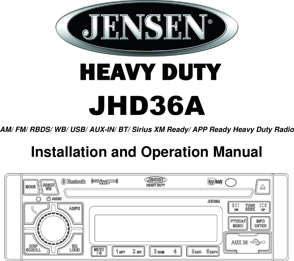 Jensen heavy duty jhd910 инструкция магнитола