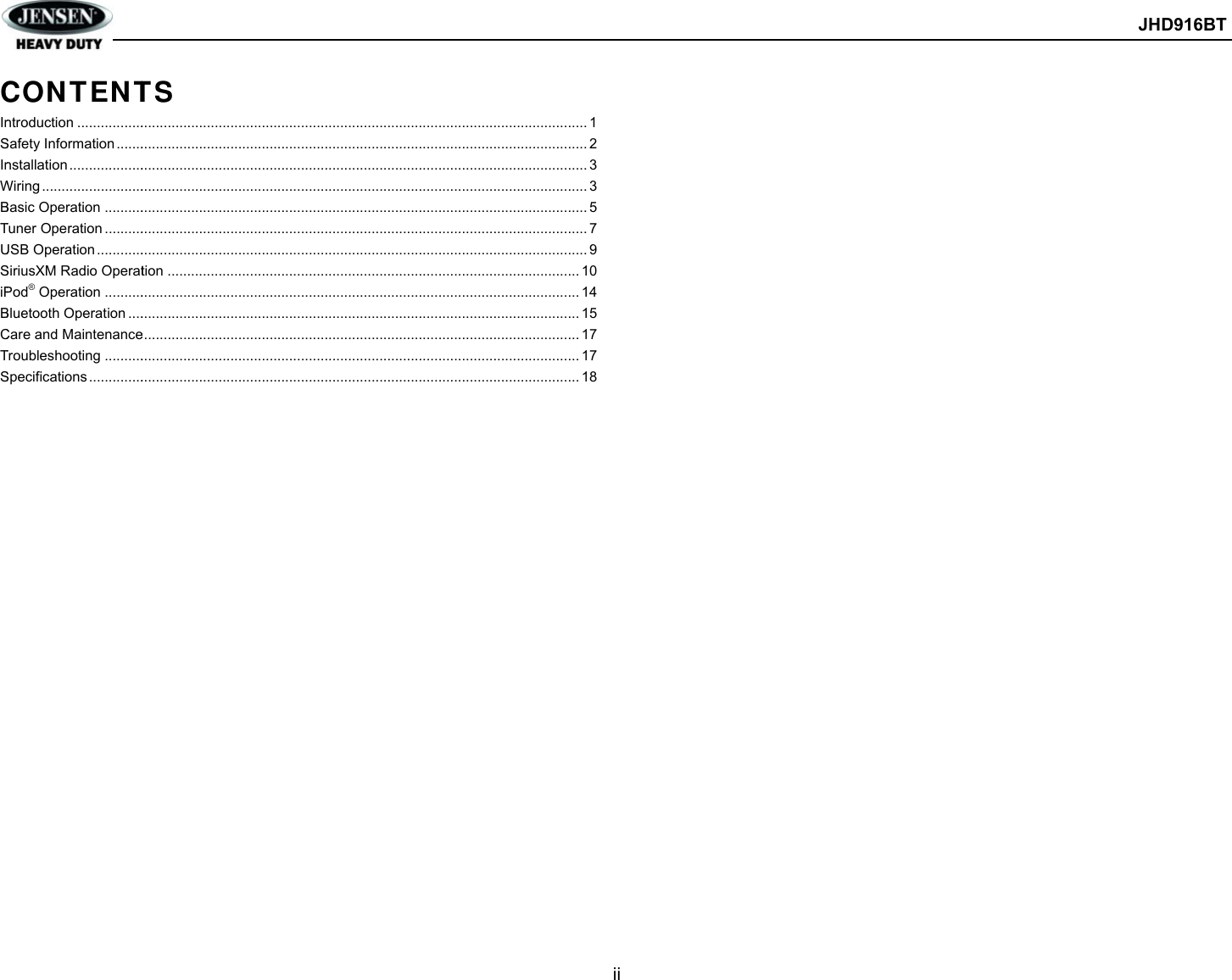 Page 2 of Sounding Audio JHD916BT Heavy Duty Car Audio User Manual JHD916BT  cert