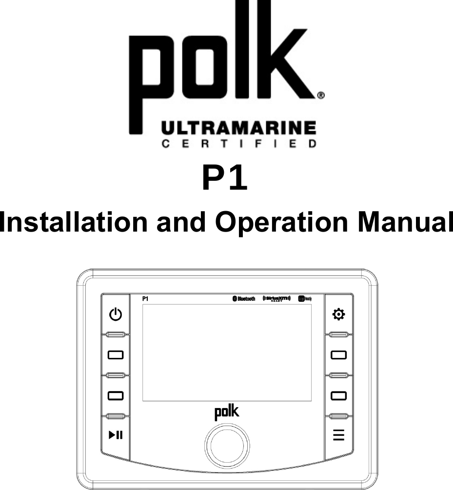              P1 Installation and Operation Manual             