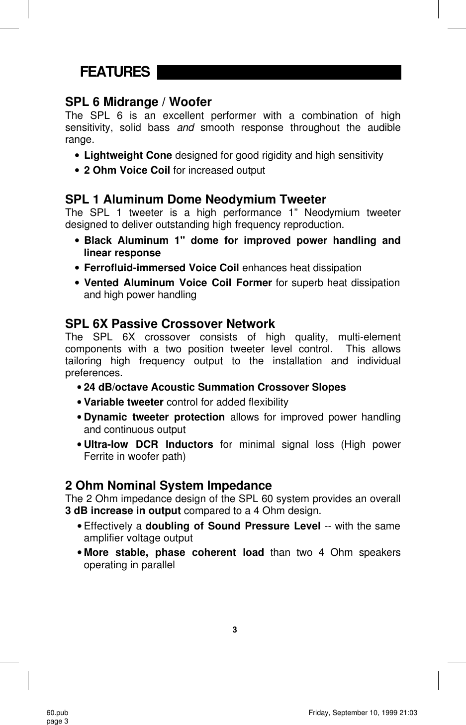 Page 3 of 8 - Soundstream-Technologies Soundstream-Technologies-Spl-60-Users-Manual- 60 Soundstream-technologies-spl-60-users-manual