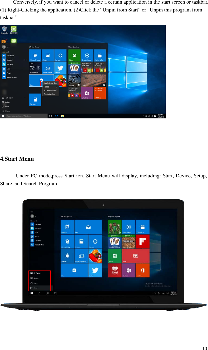Page 10 of Sourcing Group WBTW110 Tablet PC User Manual 