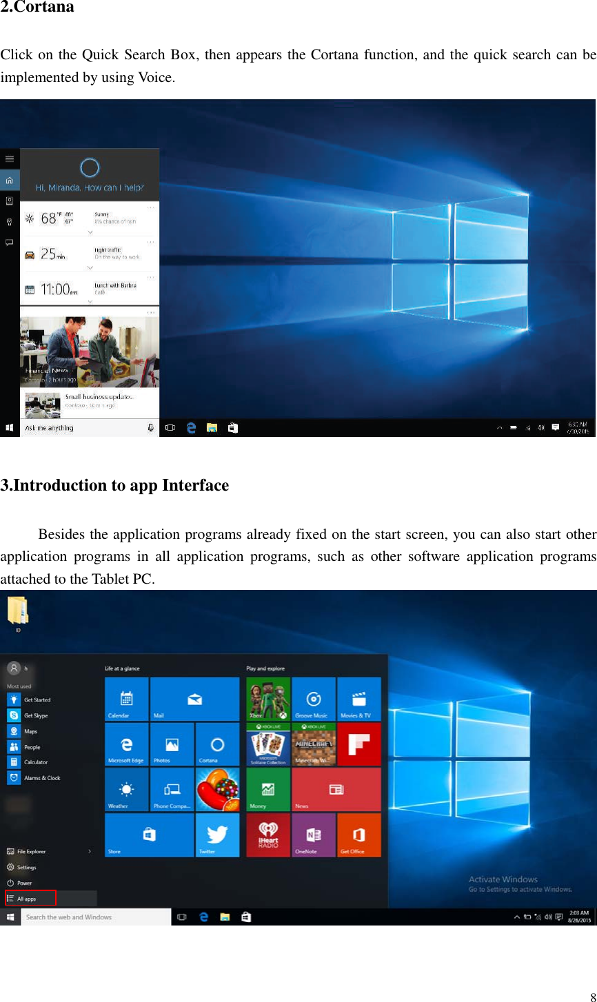 Page 8 of Sourcing Group WBTW110 Tablet PC User Manual 