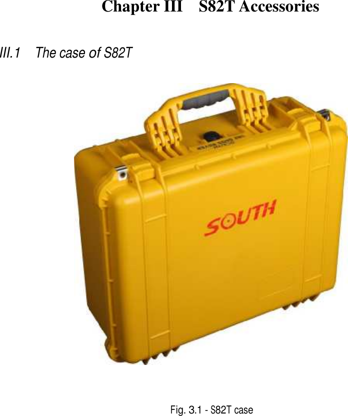 Chapter III S82T Accessories    III.1 The case of S82T         Fig. 3.1 - S82T case       