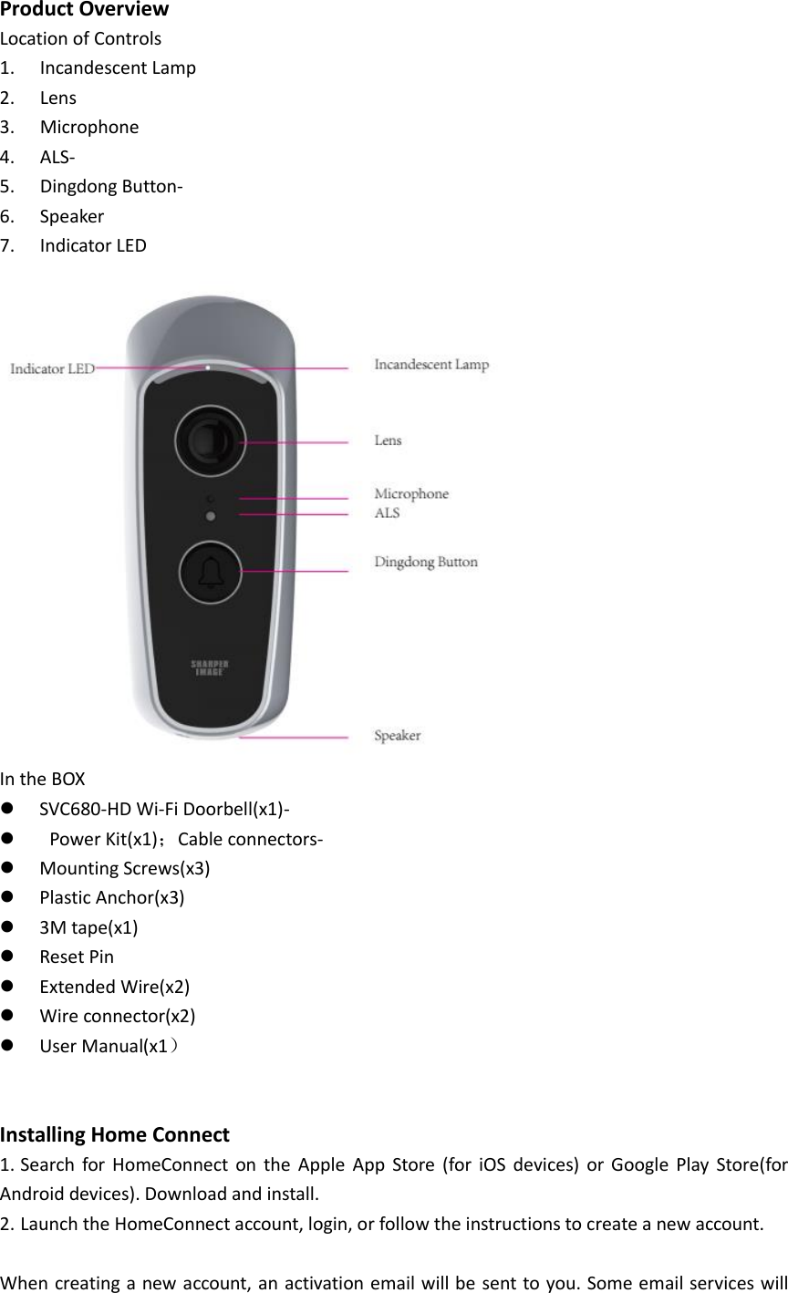 Page 1 of Southern Telecom SVC680 HD WI-FI Doorbell User Manual 