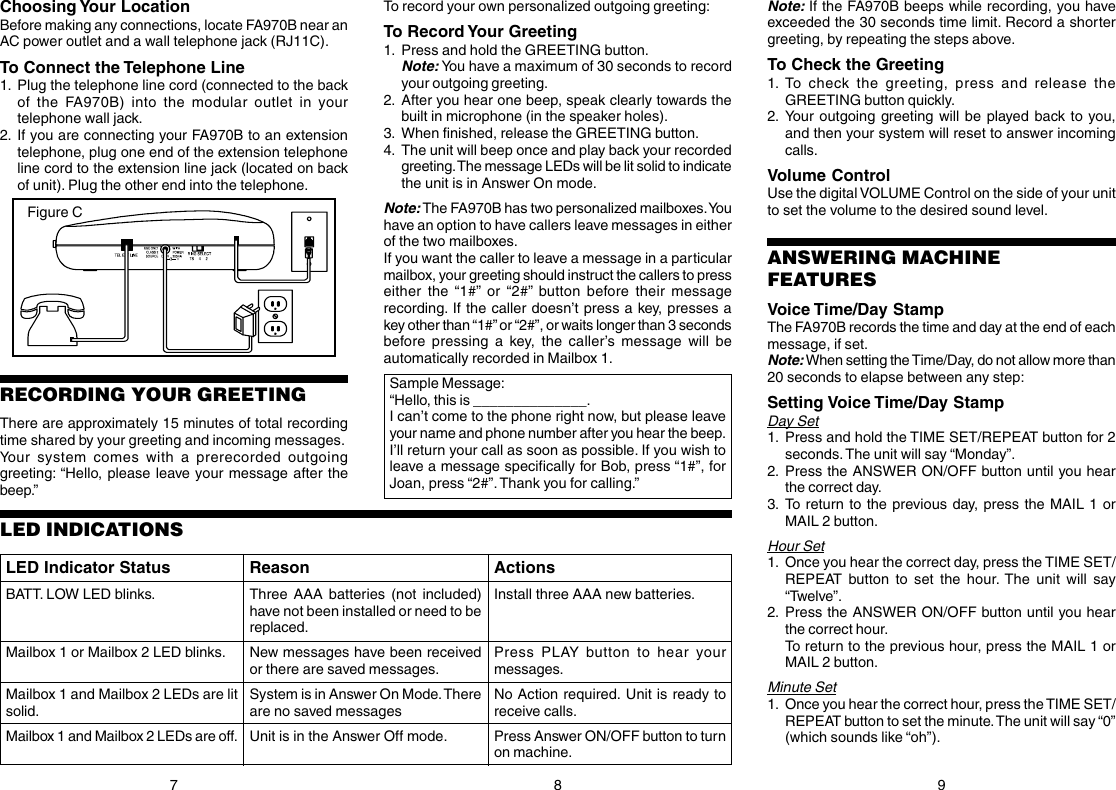 Page 4 of 8 - Southwestern-Bell Southwestern-Bell-Freedom-Phone-Fa970B-Users-Manual- FA970S  Southwestern-bell-freedom-phone-fa970b-users-manual