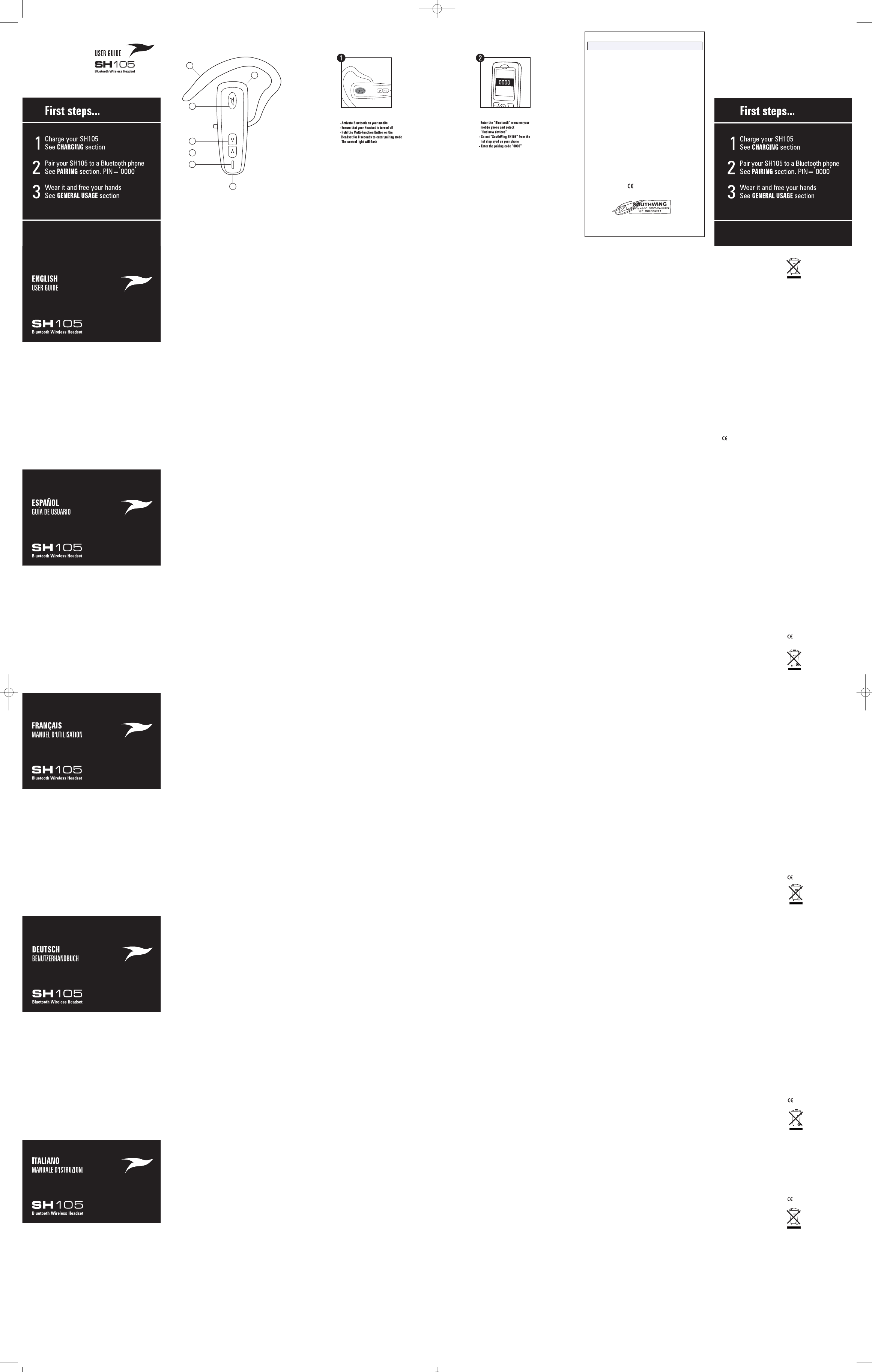 Southwing Sh105 Users Manual User Guide Sh105 V2