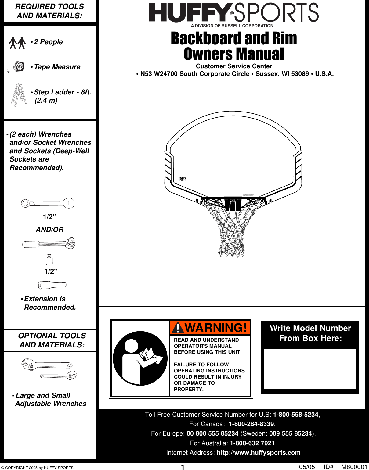 Page 1 of 6 - Spalding Spalding-M800001-Users-Manual- 211789  Spalding-m800001-users-manual