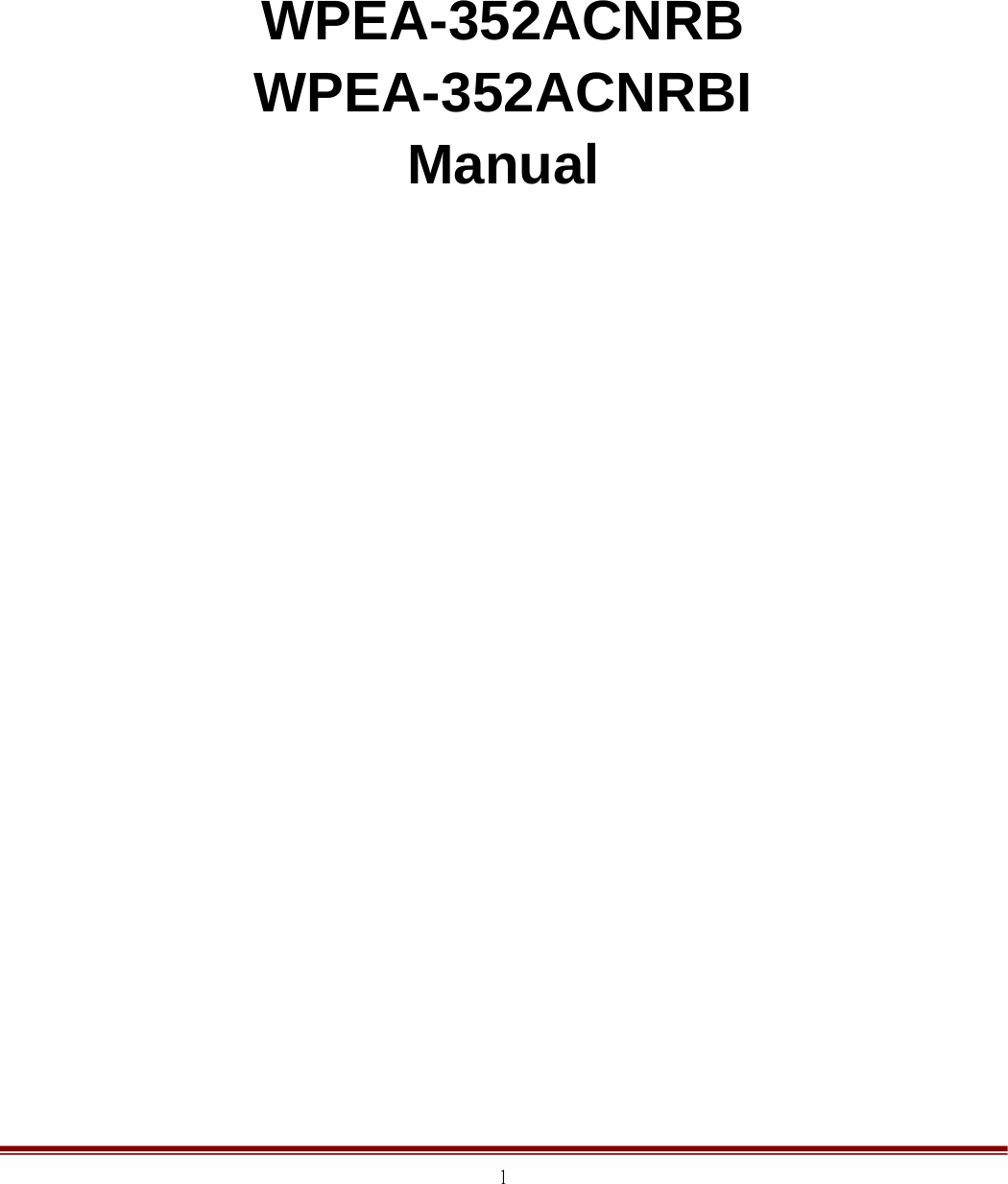 1     WPEA-352ACNRB WPEA-352ACNRBI Manual 