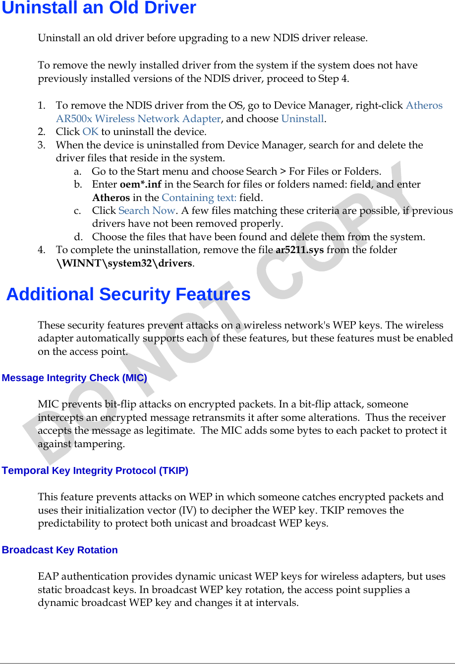 Page 26 of SparkLAN Communications WPEQ261ACNIBT 802.11ac/a/b/g/n 2T2R Industrial-graded Wi-Fi / Bluetooth 4.2 Combo Half mini PCIe Module User Manual rev 2