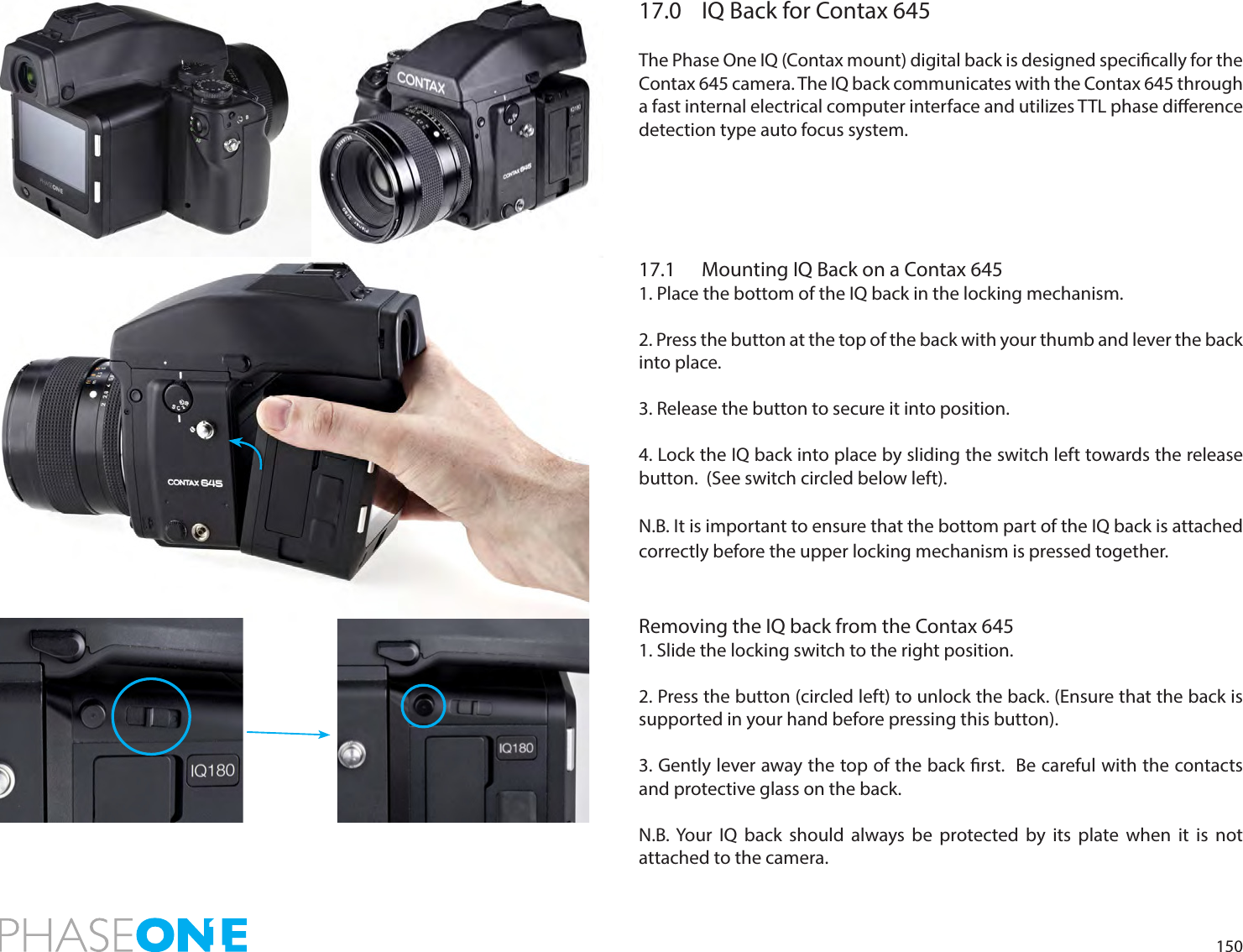 contax 645 digital back phase one