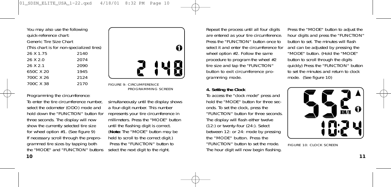 Page 6 of 12 - Specialized Specialized-Elite-Cylcocomputer-Users-Manual- 01_SDZN_ELITE_USA_1-22  Specialized-elite-cylcocomputer-users-manual