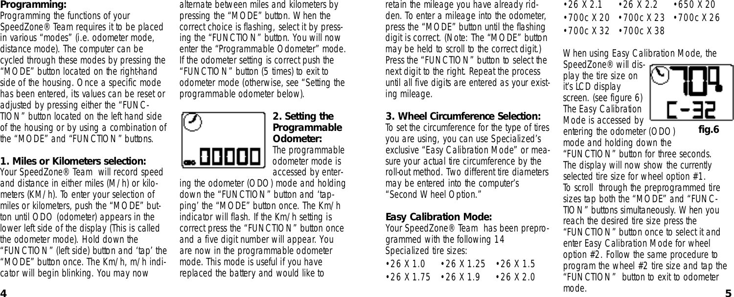 Page 3 of 7 - Specialized Specialized-Speedzone-Pro-Cyclocomputer-Users-Manual- Speedzone Team Manual  Specialized-speedzone-pro-cyclocomputer-users-manual