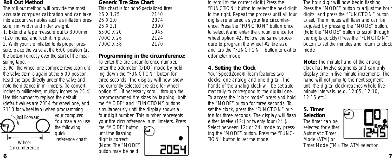 Page 4 of 7 - Specialized Specialized-Speedzone-Pro-Cyclocomputer-Users-Manual- Speedzone Team Manual  Specialized-speedzone-pro-cyclocomputer-users-manual