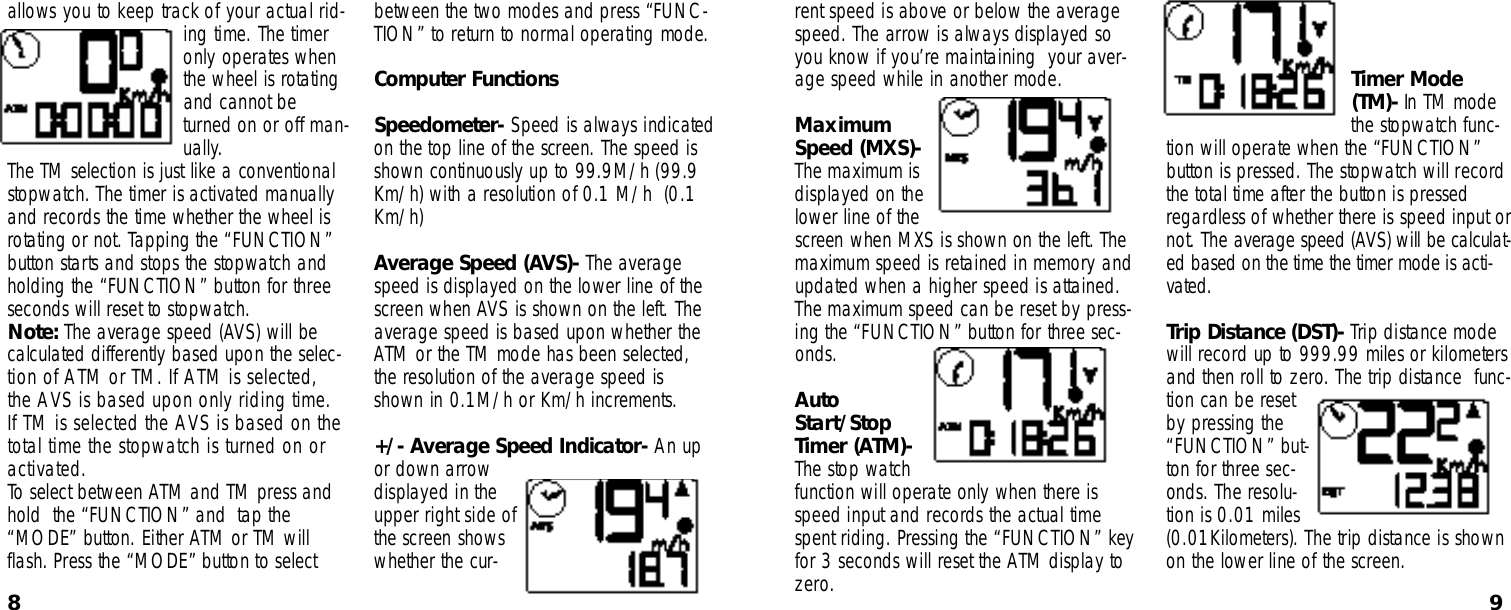 Page 5 of 7 - Specialized Specialized-Speedzone-Pro-Cyclocomputer-Users-Manual- Speedzone Team Manual  Specialized-speedzone-pro-cyclocomputer-users-manual