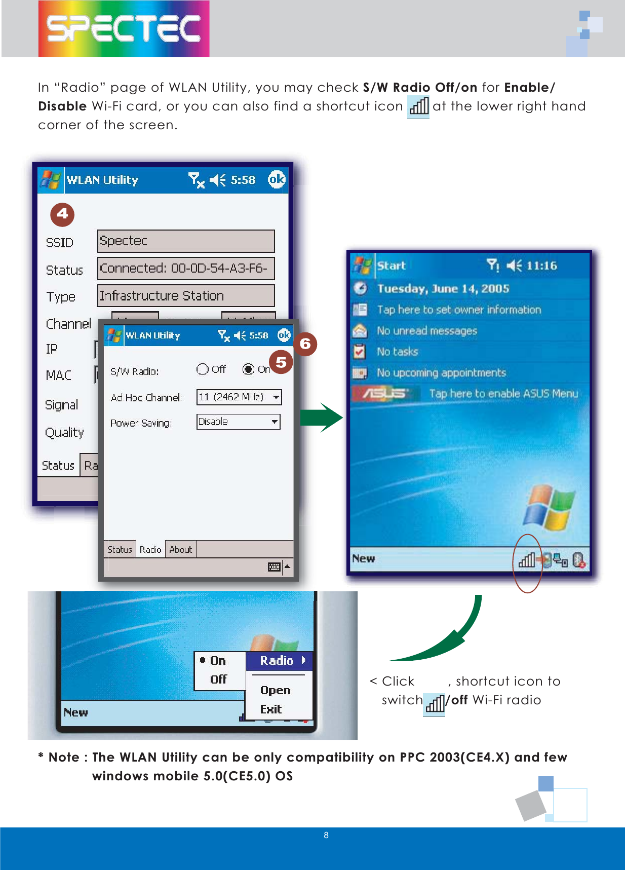 ,Q&acute;5DGLR&micro;SDJHRI:/$18WLOLW\\RXPD\FKHFN6:5DGLR2IIRQIRU(QDEOH'LVDEOH:L)LFDUGRU\RXFDQDOVRILQGDVKRUWFXWLFRQDWWKHORZHUULJKWKDQGFRUQHURIWKHVFUHHQ&amp;OLFNVKRUWFXWLFRQWRVZLWFKRQRII:L)LUDGLR1RWH7KH:/$18WLOLW\FDQEHRQO\FRPSDWLELOLW\RQ33&amp;&amp;(;DQGIHZZLQGRZVPRELOH&amp;(26