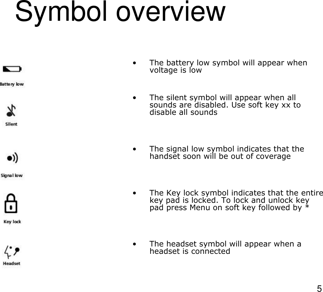 5Symbol overview     