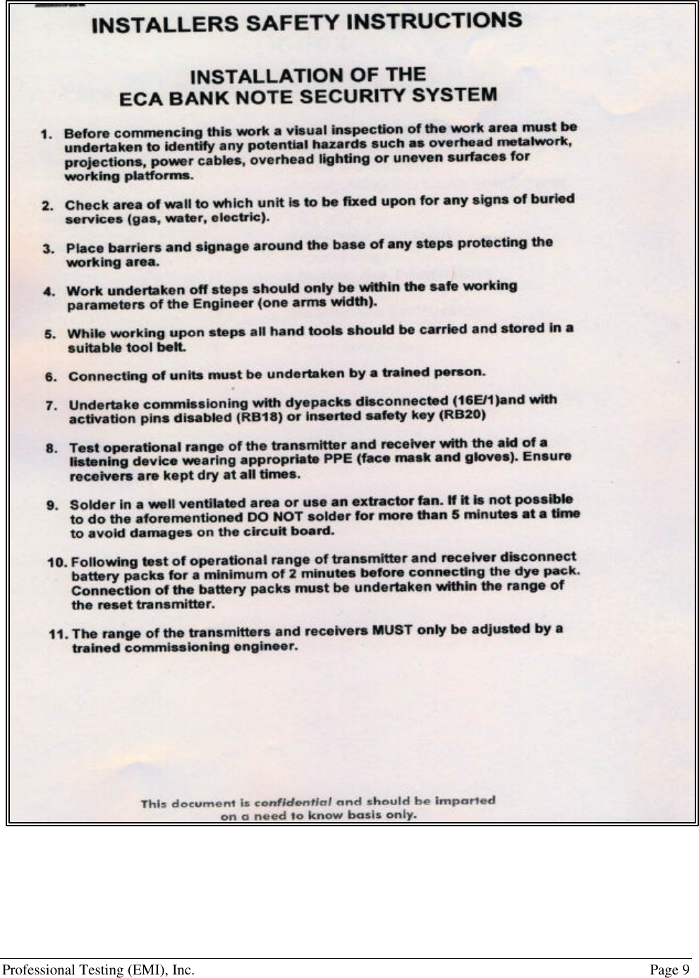   Professional Testing (EMI), Inc. Page 9        