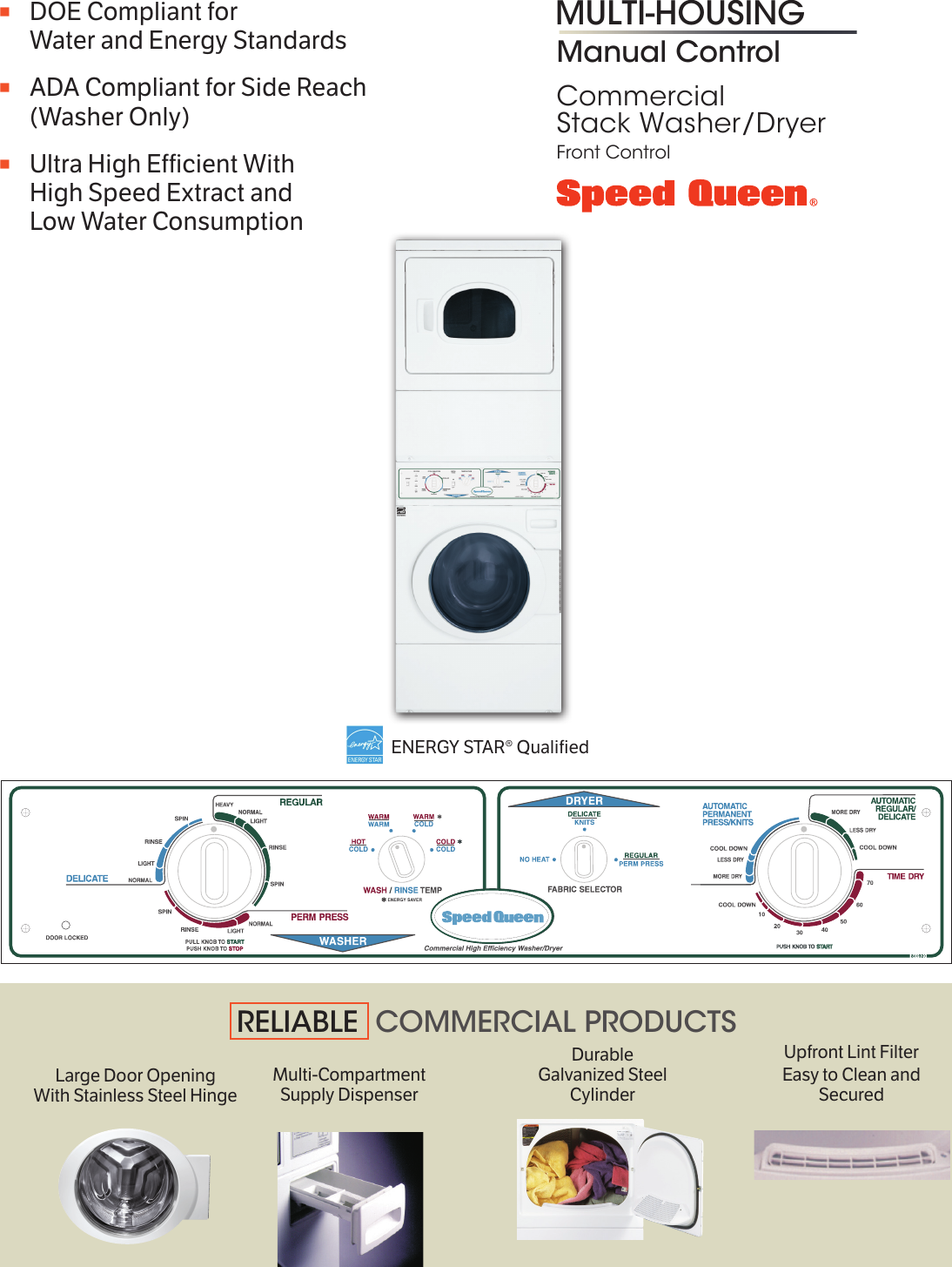 Page 1 of 2 - Speed-Queen Speed-Queen-Ltsa7Awn-Users-Manual-  Speed-queen-ltsa7awn-users-manual