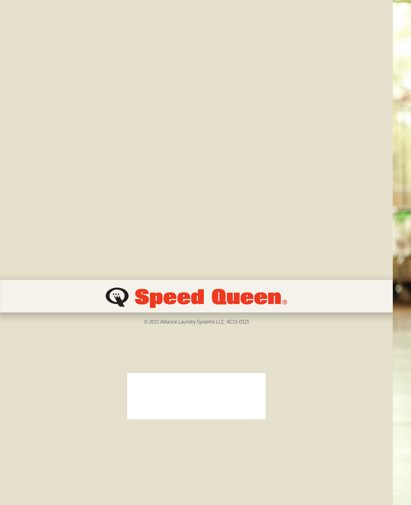 Page 6 of 6 - Speed-Queen Speed-Queen-Stt30-Users-Manual-  Speed-queen-stt30-users-manual