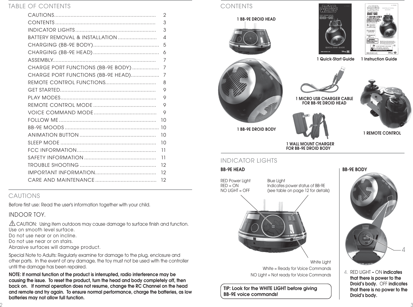 Page 2 of Spin Master Toys Far East 52127RXB2G4 STW FGR StarWars BB9E RC Body User Manual T52127 0001 20087248 NEN IS R1 STW Bb 9 S18 