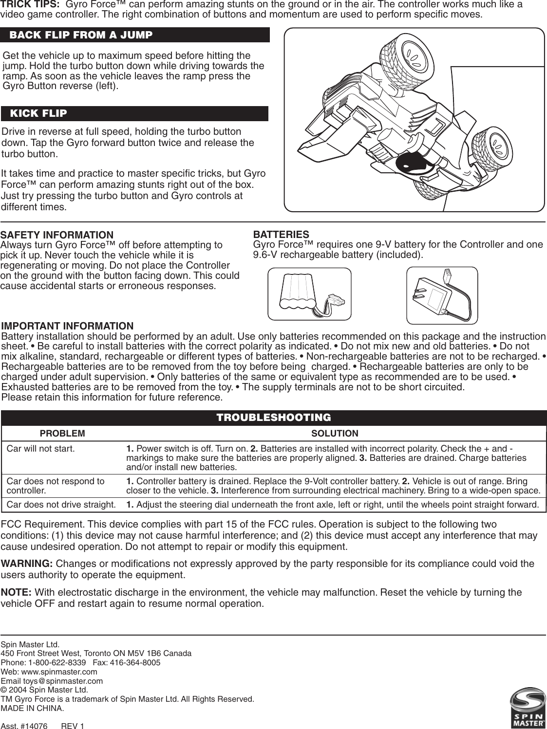 Page 2 of 2 - Spin-Master Spin-Master-Gyro-Force-Users-Manual- Gyro Force IS Pg1  Spin-master-gyro-force-users-manual