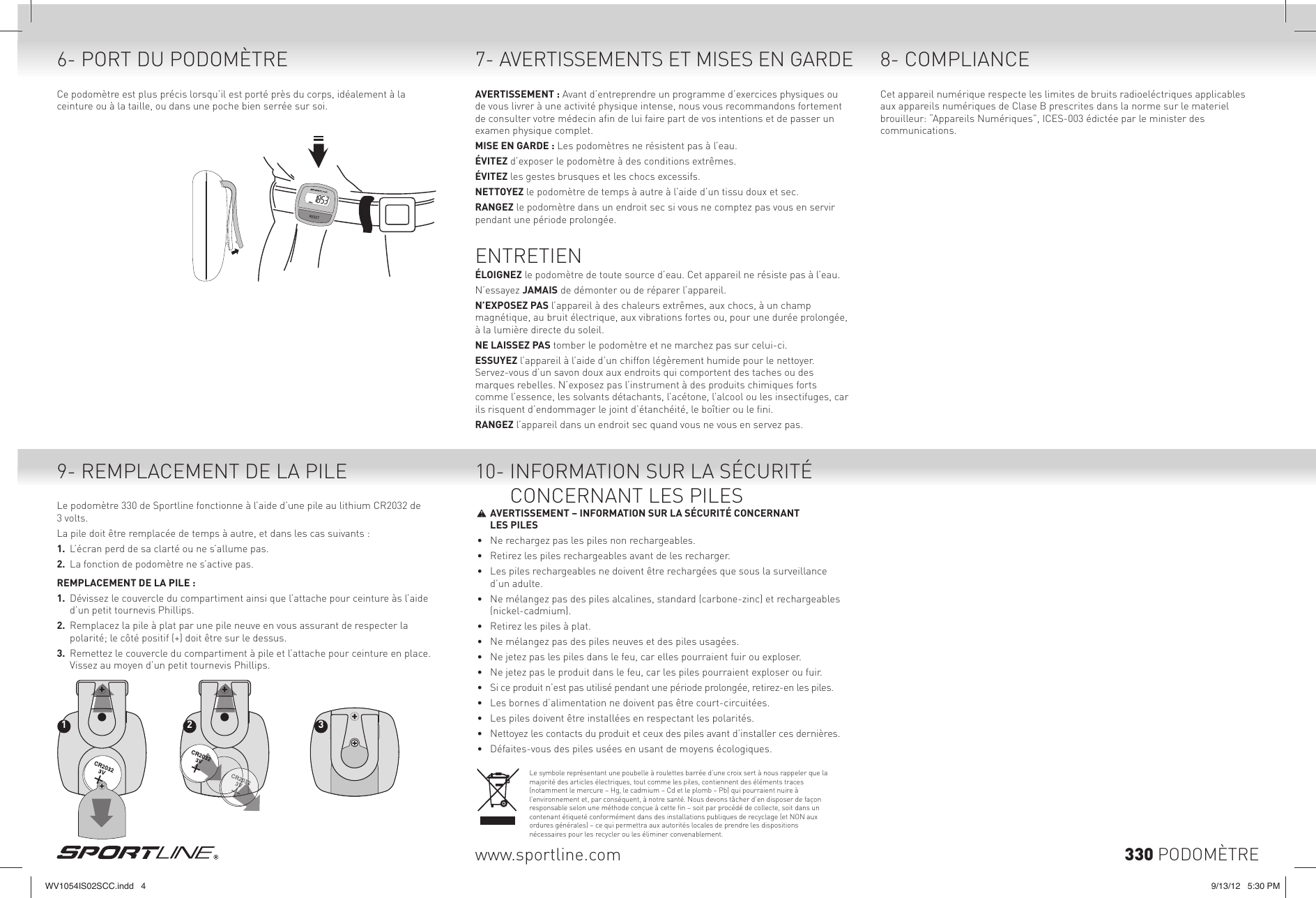 Page 4 of 4 - Sportline Sportline-Sportline-Fitness-Electronics-330-Users-Manual- WV1054IS02SCC Sportline-sportline-fitness-electronics-330-users-manual