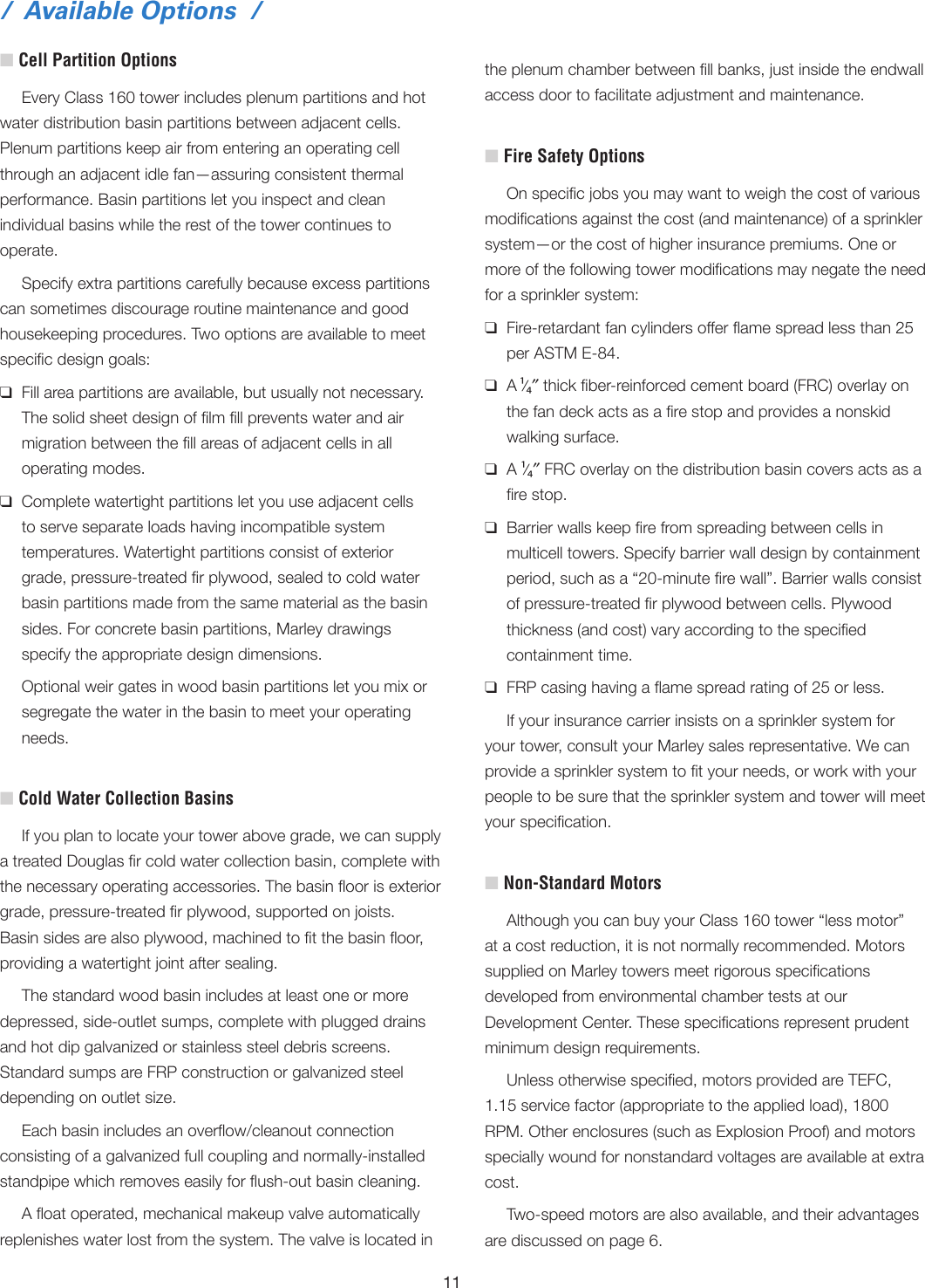 Page 11 of 12 - Spx-Cooling-Technologies Spx-Cooling-Technologies-Cooling-Tower-160-Users-Manual-  Spx-cooling-technologies-cooling-tower-160-users-manual