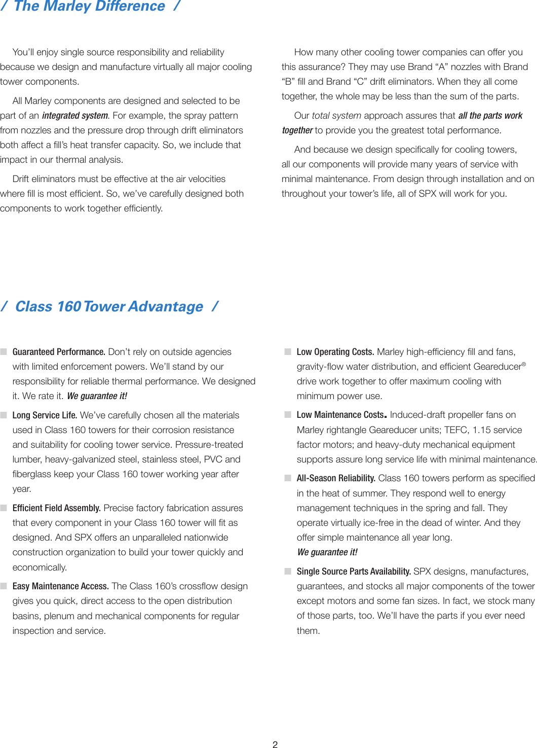 Page 2 of 12 - Spx-Cooling-Technologies Spx-Cooling-Technologies-Cooling-Tower-160-Users-Manual-  Spx-cooling-technologies-cooling-tower-160-users-manual