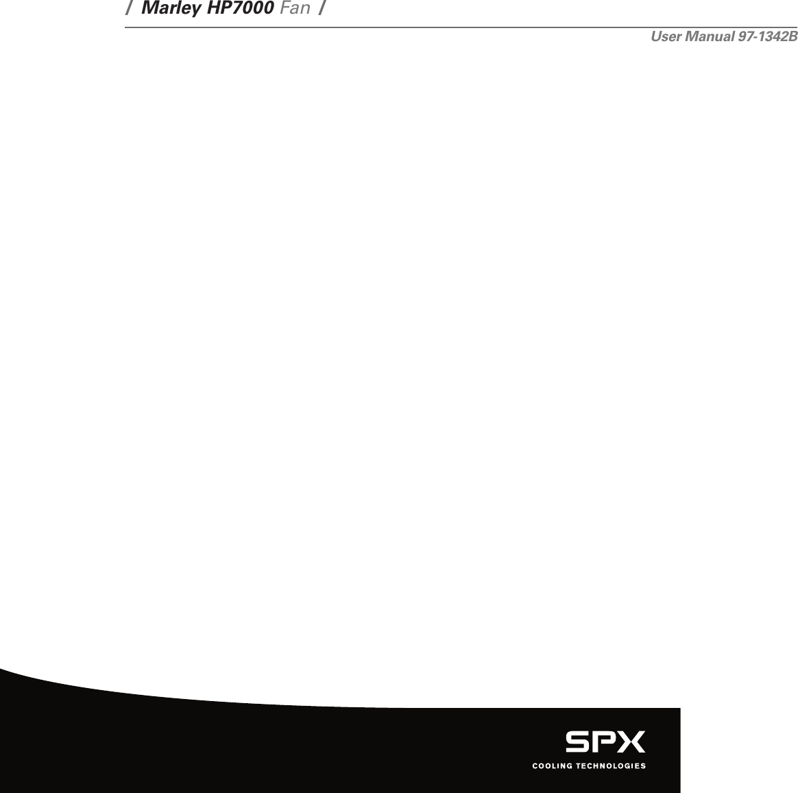 Page 1 of 12 - Spx-Cooling-Technologies Spx-Cooling-Technologies-Marley-Hp700-Users-Manual-  Spx-cooling-technologies-marley-hp700-users-manual