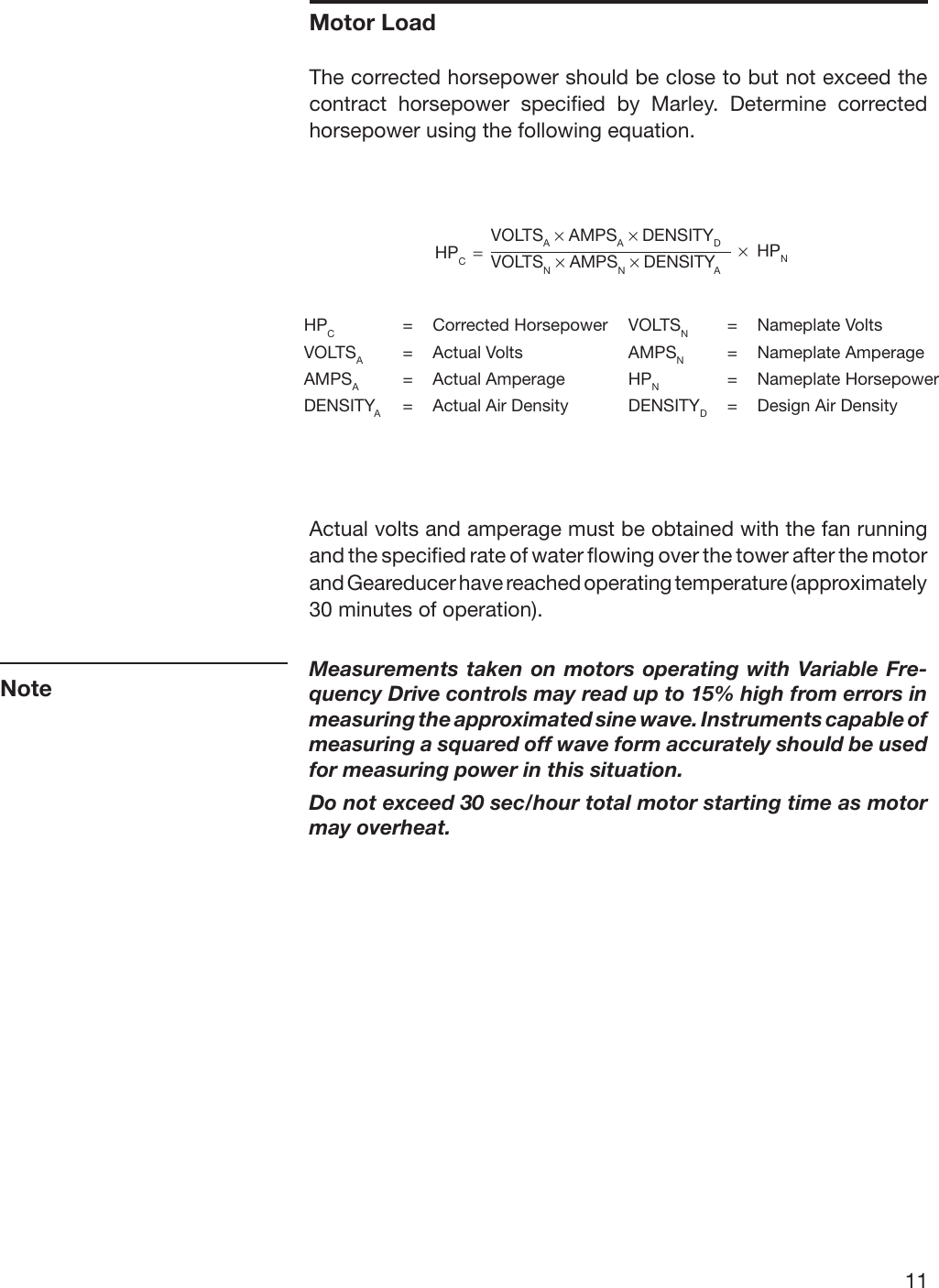 Page 11 of 12 - Spx-Cooling-Technologies Spx-Cooling-Technologies-Marley-Hp700-Users-Manual-  Spx-cooling-technologies-marley-hp700-users-manual