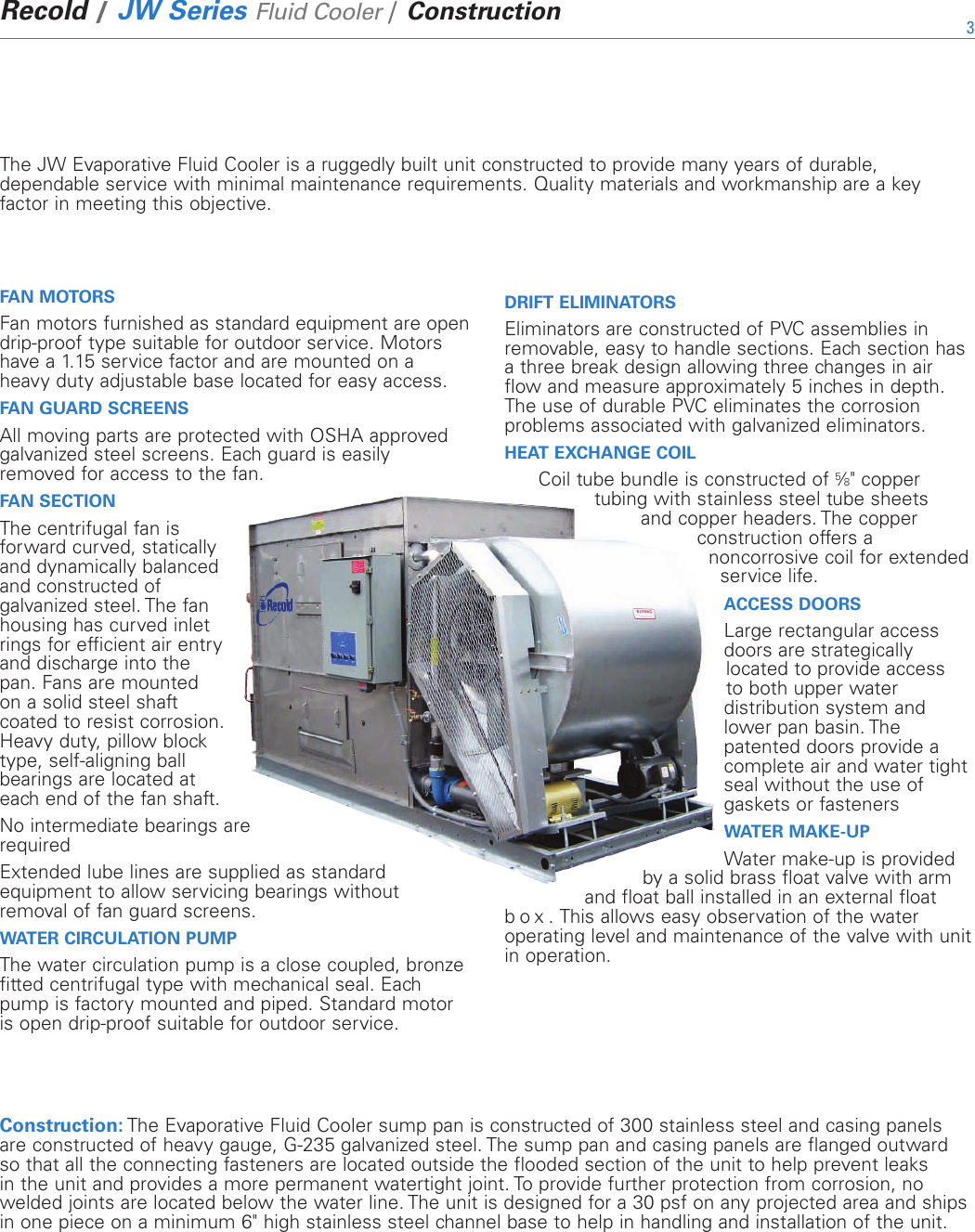 Page 3 of 12 - Spx-Cooling-Technologies Spx-Cooling-Technologies-Recold-Jw-Series-Users-Manual-  Spx-cooling-technologies-recold-jw-series-users-manual