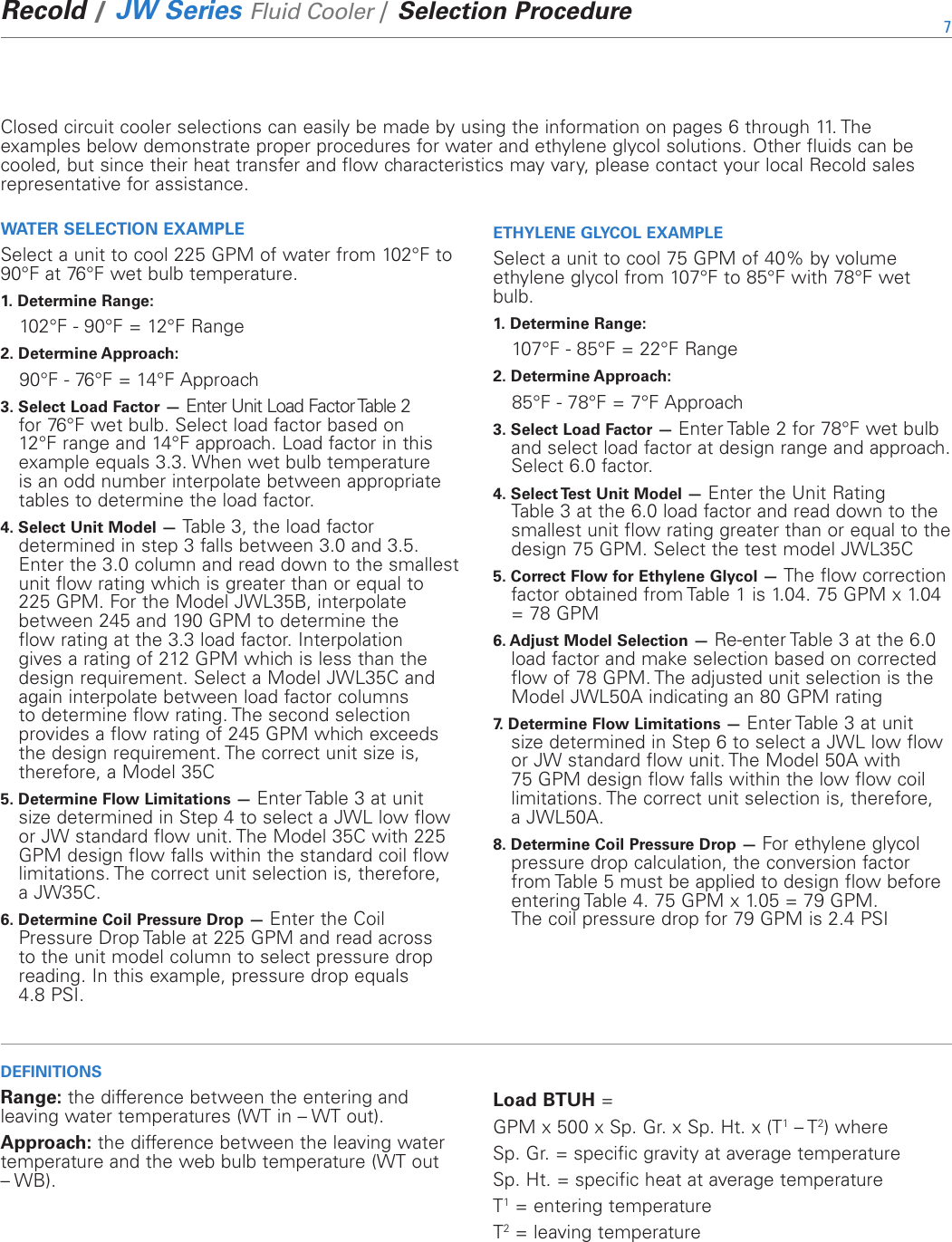 Page 7 of 12 - Spx-Cooling-Technologies Spx-Cooling-Technologies-Recold-Jw-Series-Users-Manual-  Spx-cooling-technologies-recold-jw-series-users-manual