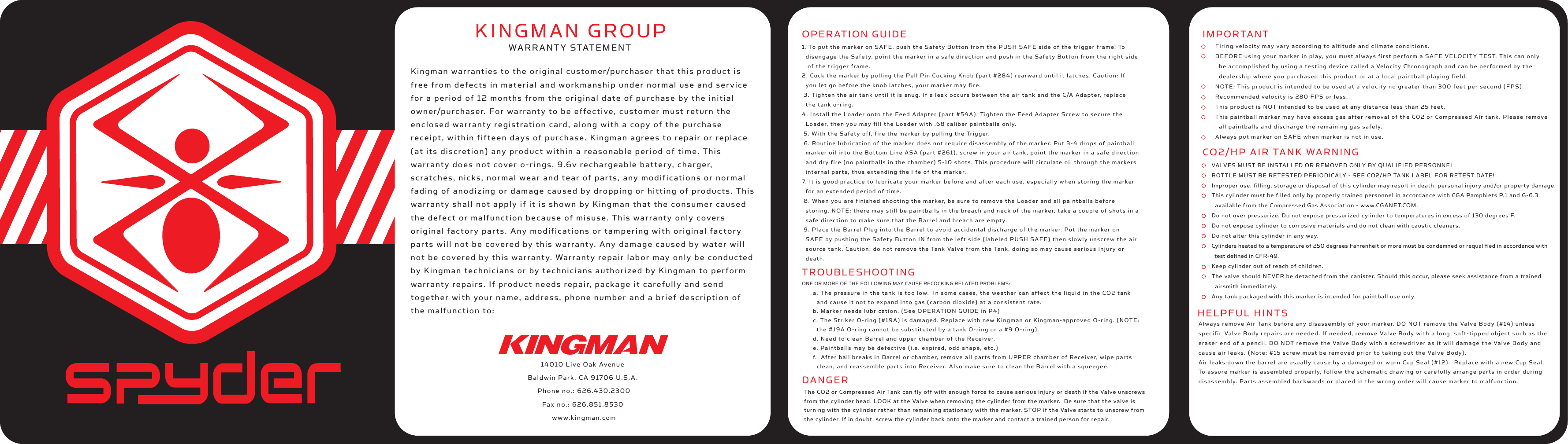 Page 2 of 2 - Spyder Spyder-Spyder-Staple-Gun-Mr1-Users-Manual- Front  Spyder-spyder-staple-gun-mr1-users-manual