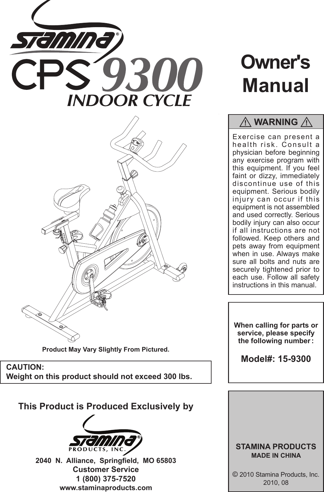 stamina cps 9300 indoor cycle
